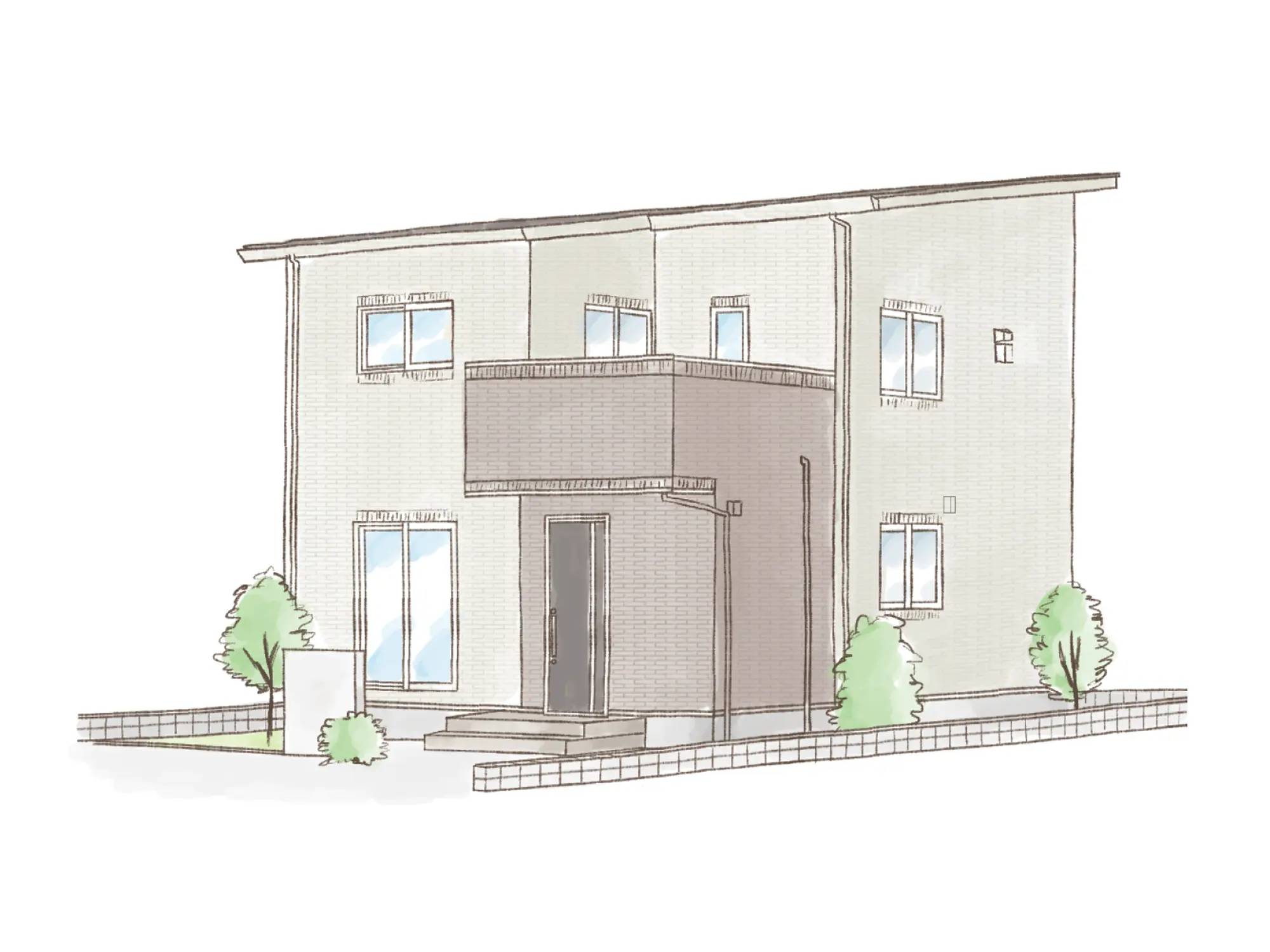 一条のハグミーS34-3550-0004の2階建て立面図|南4LDKでリビング階段・ウォークインクローゼット・シューズクローク・和室・耐水害仕様 変更可能プランのプラン間取り