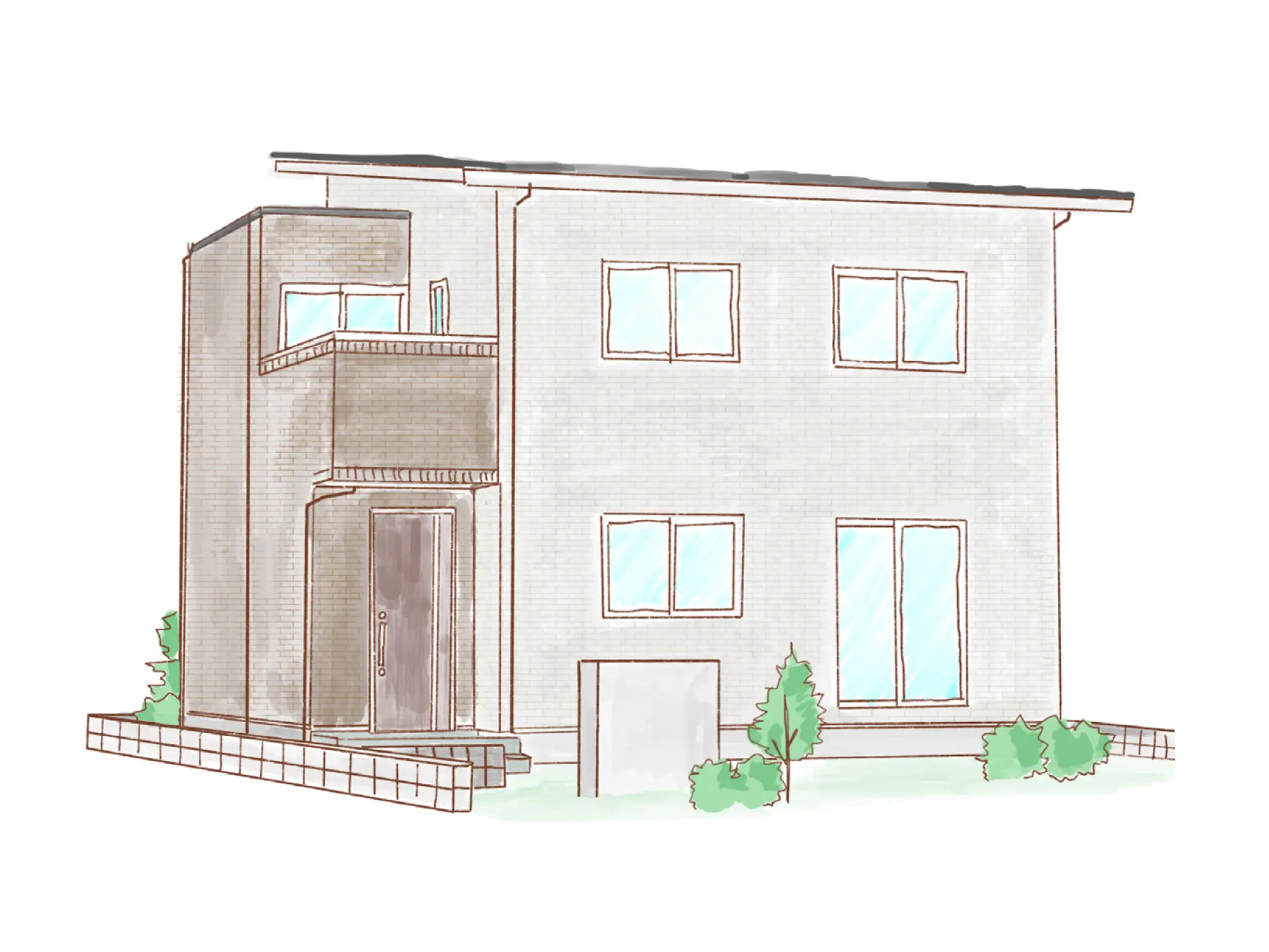 一条のハグミーS34-4540-0002の2階建て立面図|南4LDKでウォークインクローゼット・和室・耐水害仕様 変更可能プランのプラン間取り