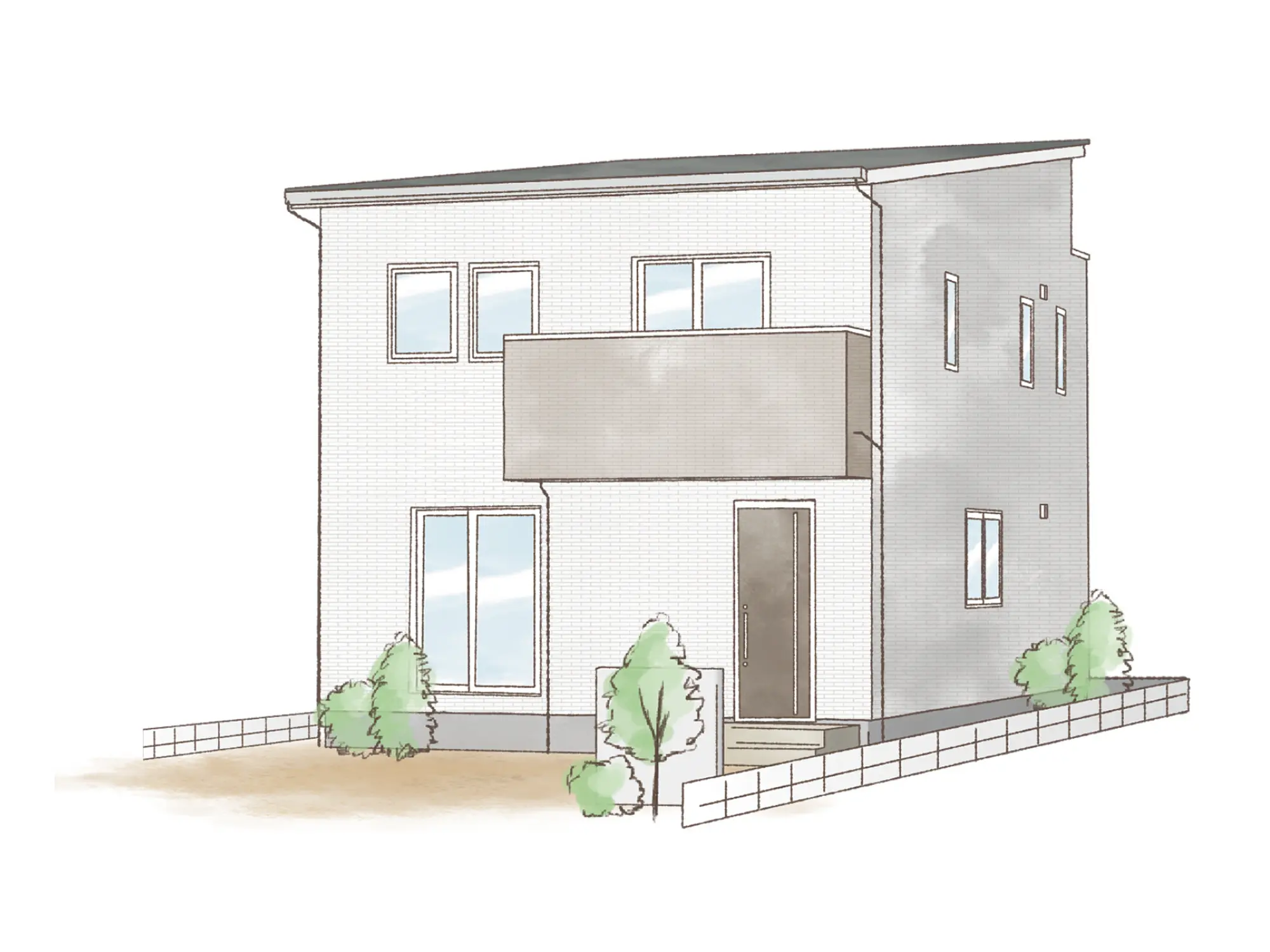 一条のハグミーS37-3555-0001の2階建て立面図|南4LDKで吹き抜け・リビング階段・ウォークインクローゼット・シューズクローク・和室・耐水害仕様 変更可能プランのプラン間取り