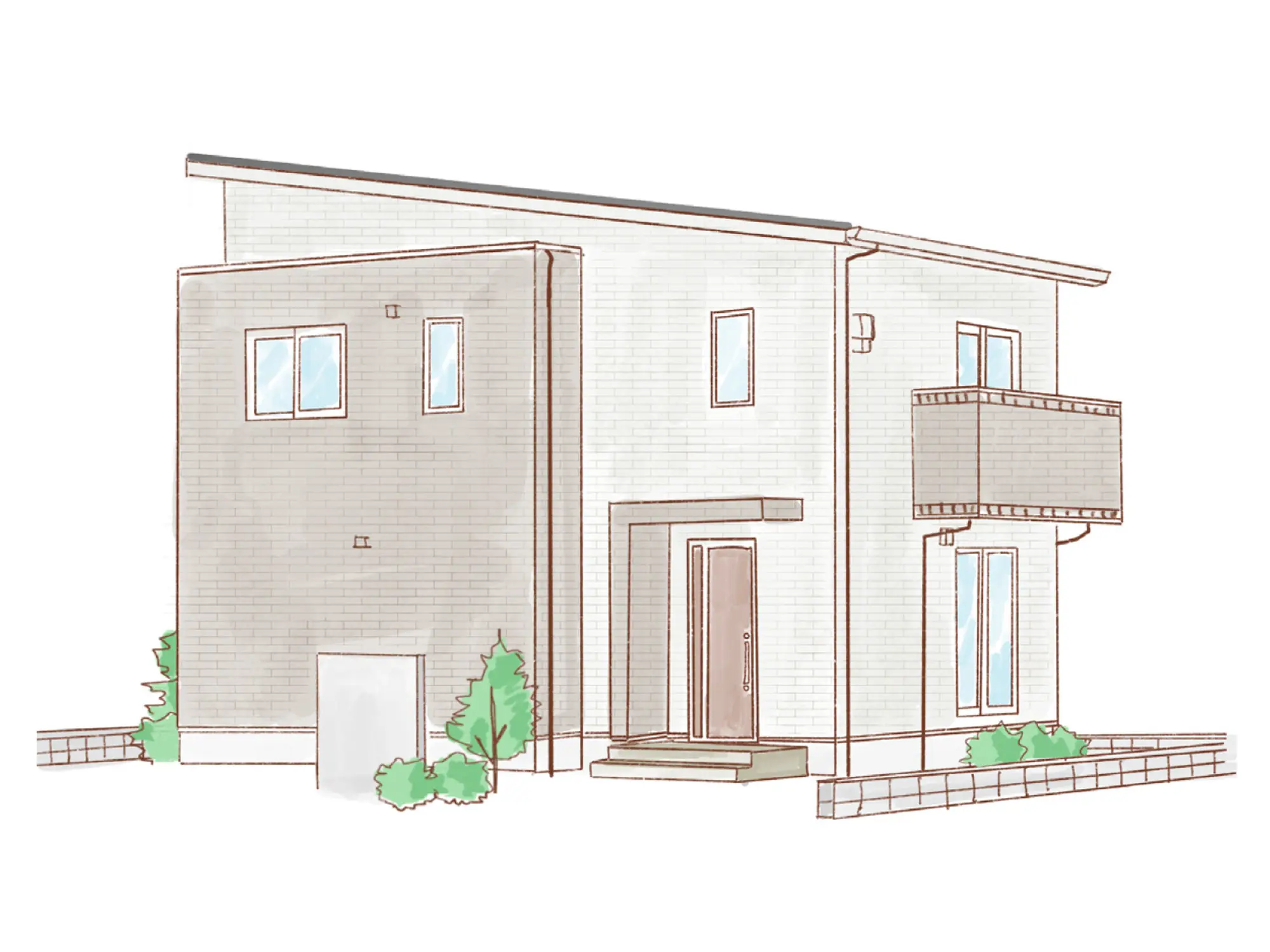 一条のハグミーW33-5035-0002の2階建て立面図|東西3LDKでリビング階段・ウォークインクローゼット・シューズクローク・耐水害仕様 変更可能プランのプラン間取り