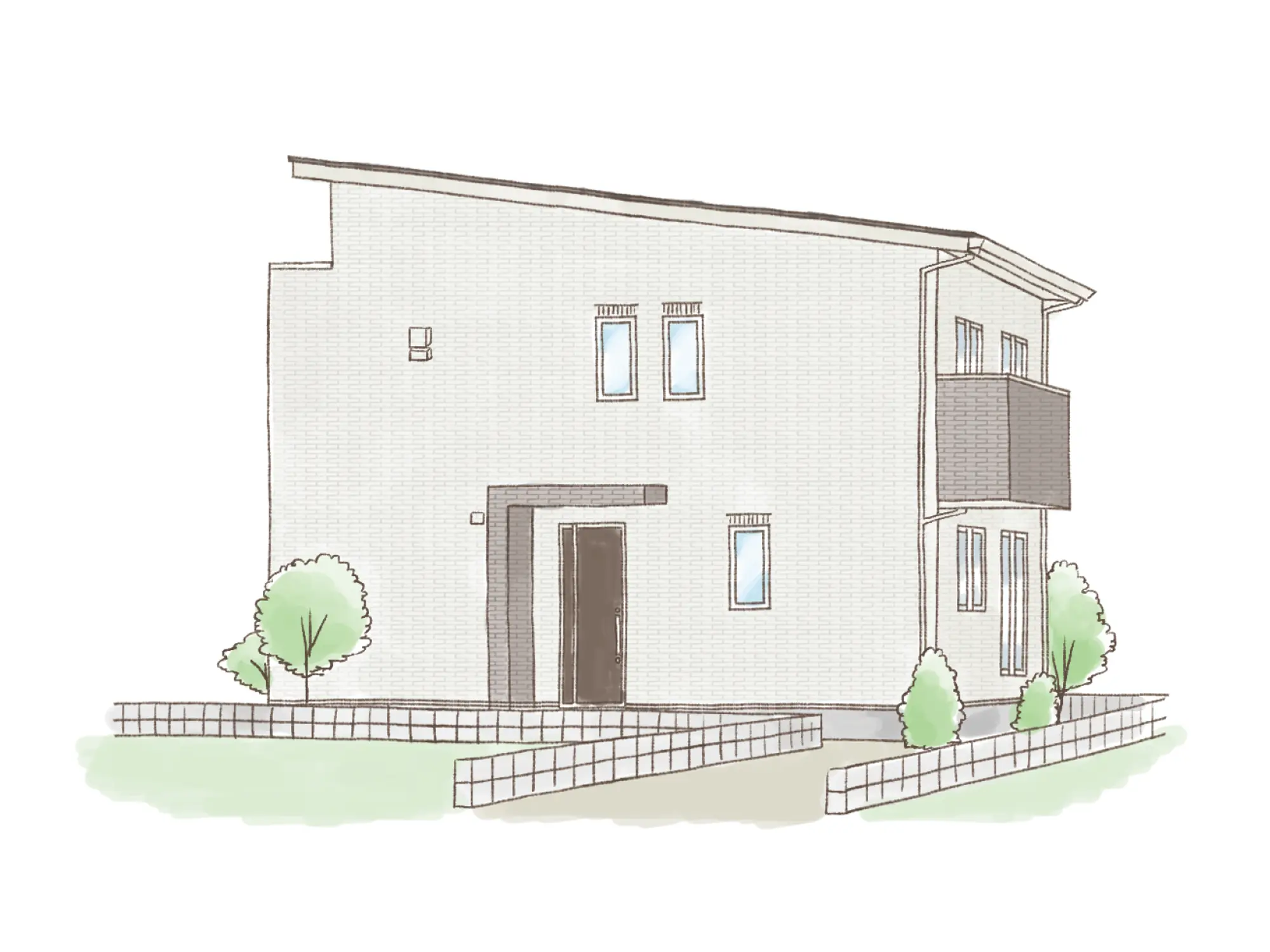 一条のハグミーW34-5035-0002の2階建て立面図|東西4LDKで吹き抜け・ウォークインクローゼット・シューズクローク・和室・耐水害仕様 変更可能プランのプラン間取り