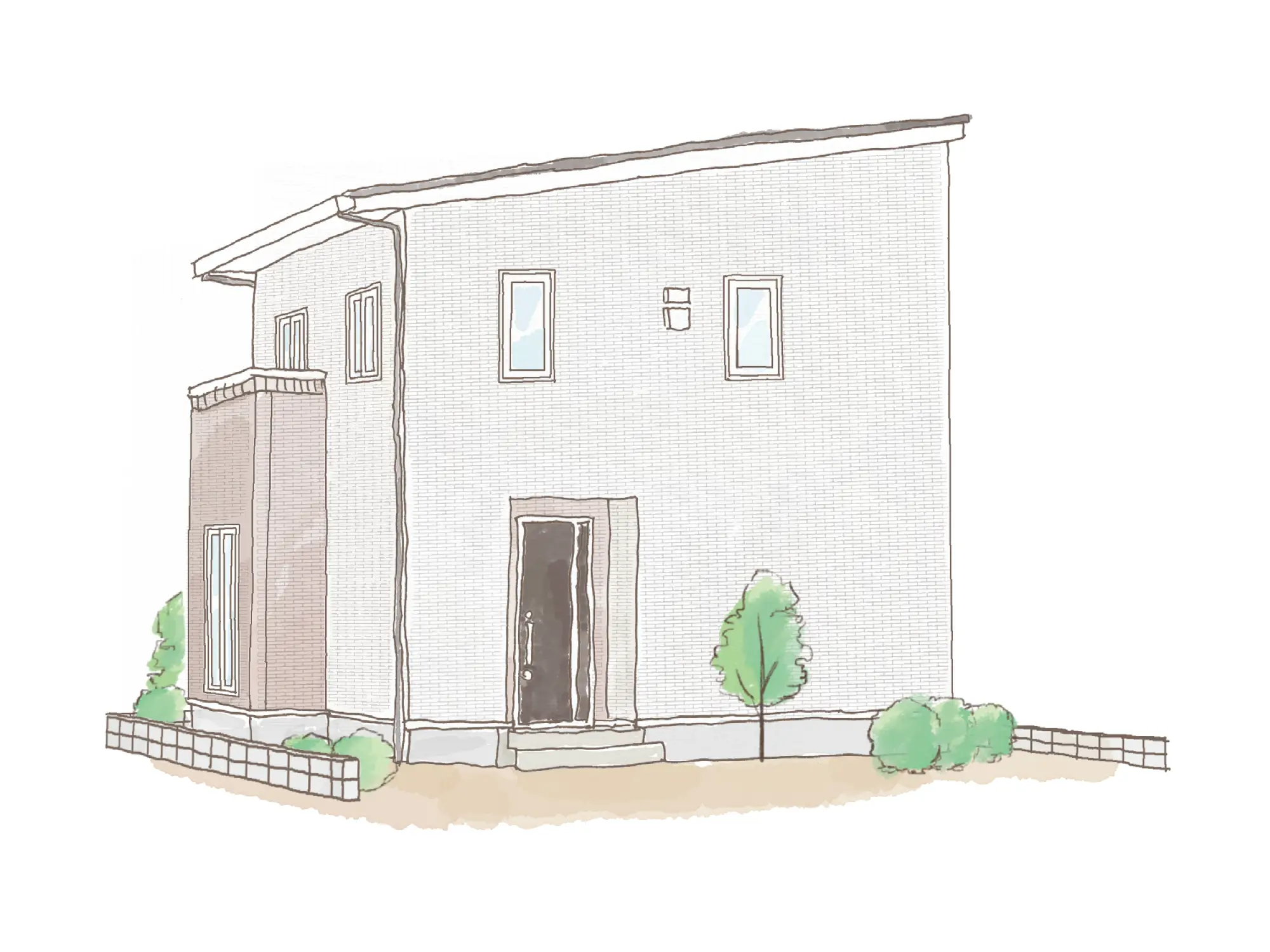 一条のハグミーE29-4040-0006の2階建て立面図|東西3LDKでウォークインクローゼット・シューズクローク・耐水害仕様 変更可能プランのプラン間取り