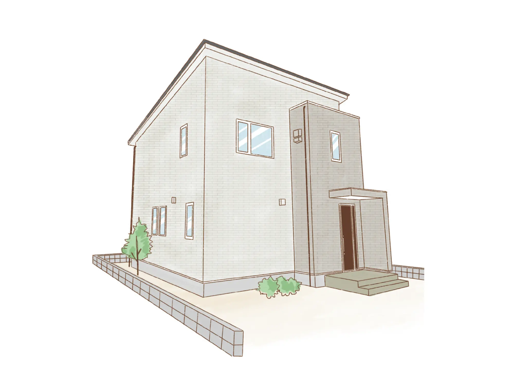 一条のハグミーN29-3545-0002の2階建て立面図|北3LDKでウォークインクローゼット・シューズクローク・耐水害仕様 変更可能プランのプラン間取り