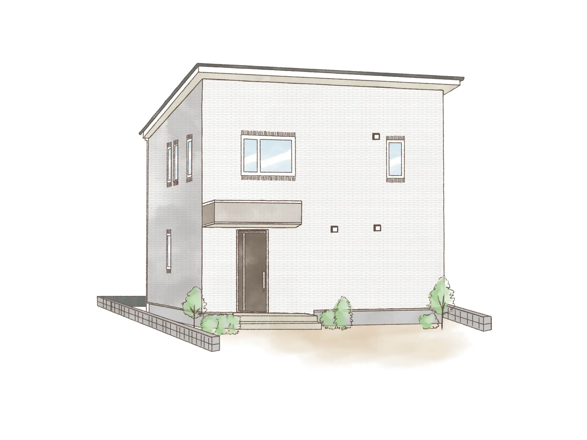 一条のハグミーN32-4040-0003の2階建て立面図|北3LDKでリビング階段・ウォークインクローゼット・シューズクローク・耐水害仕様 変更可能プランのプラン間取り