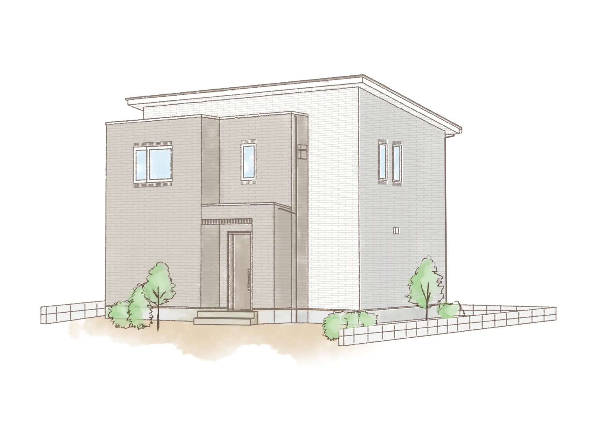 一条のハグミーN32-4540-0003の2階建て立面図|北3LDKで吹き抜け・ウォークインクローゼット・シューズクローク・耐水害仕様 変更可能プランのプラン間取り