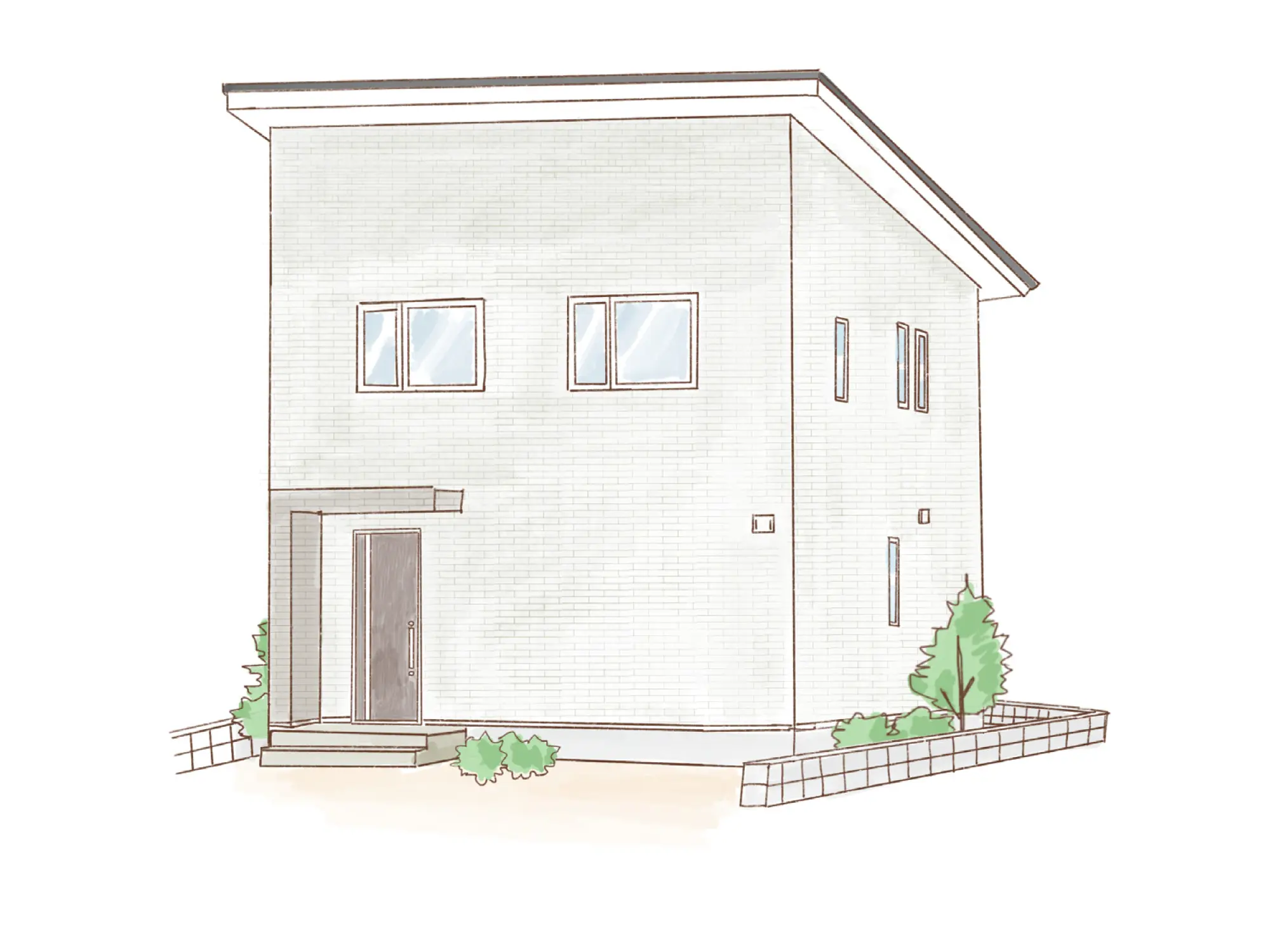 一条のハグミーN33-3550-0005の2階建て立面図|北3LDKで吹き抜け・ウォークインクローゼット・シューズクローク・耐水害仕様 変更可能プランのプラン間取り