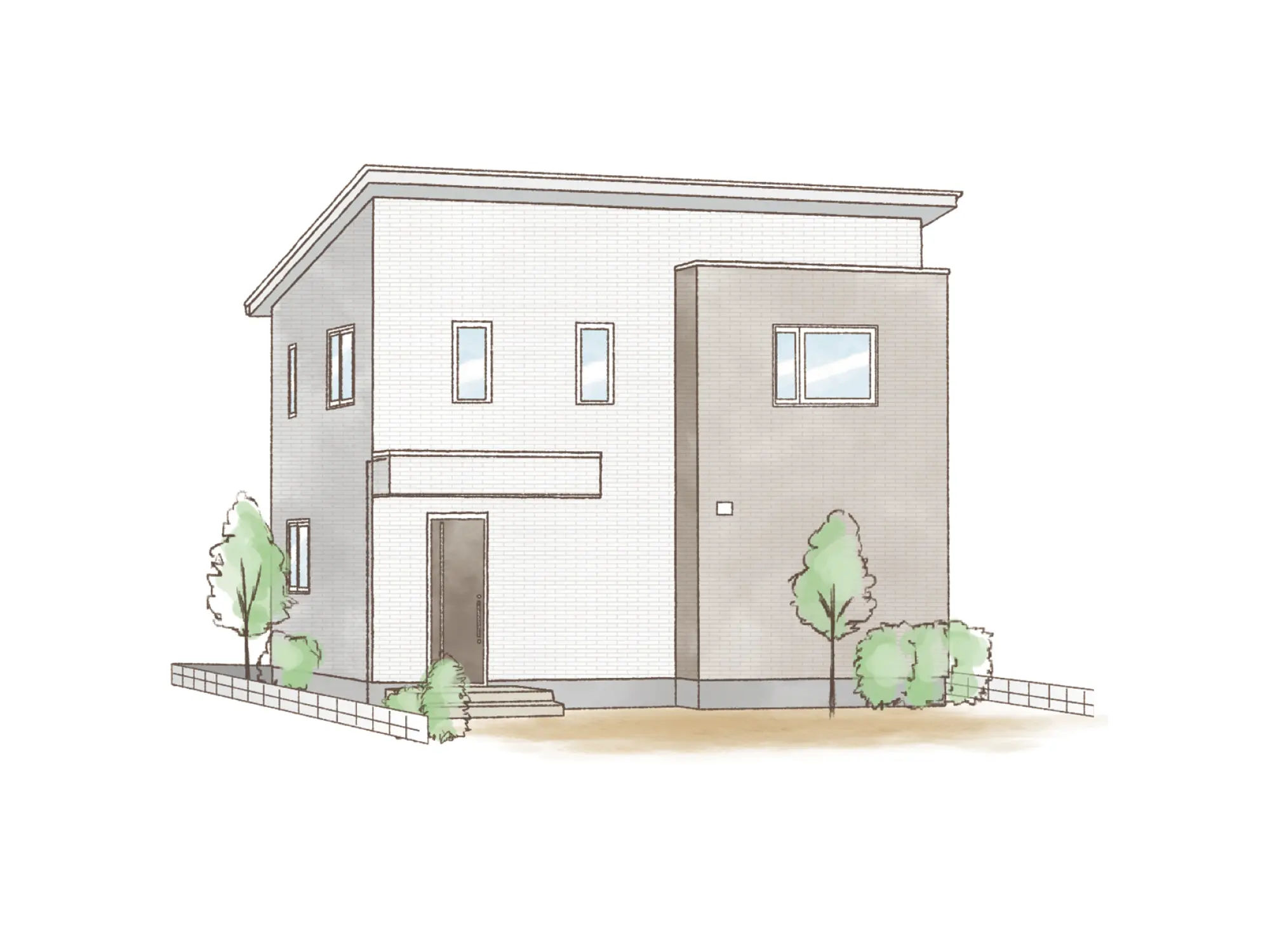 一条のハグミーN33-4540-0006の2階建て立面図|北4LDKでウォークインクローゼット・シューズクローク・耐水害仕様 変更可能プランのプラン間取り