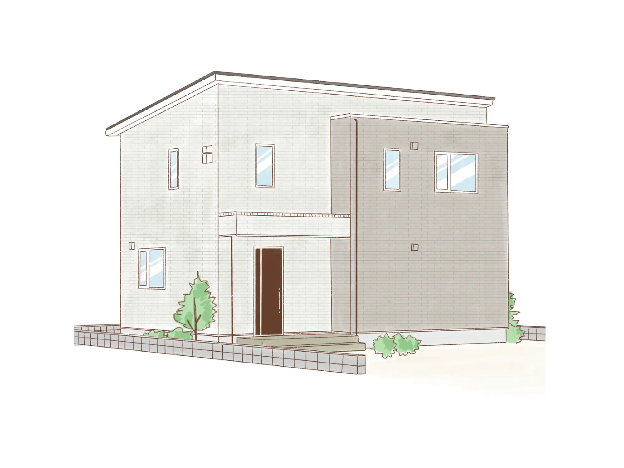一条のハグミーN33-5035-0003の2階建て立面図|北3LDKでリビング階段・ウォークインクローゼット・シューズクローク・耐水害仕様 変更可能プランのプラン間取り