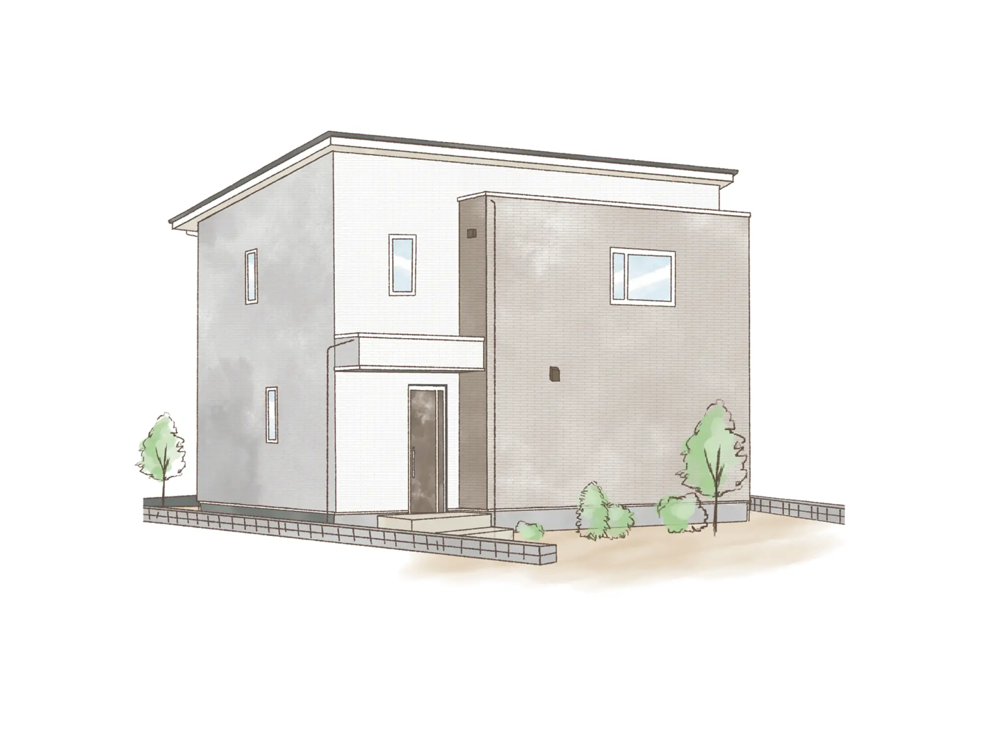 一条のハグミーN33-5035-0007の2階建て立面図|北3LDKでウォークインクローゼット・シューズクローク・耐水害仕様 変更可能プランのプラン間取り