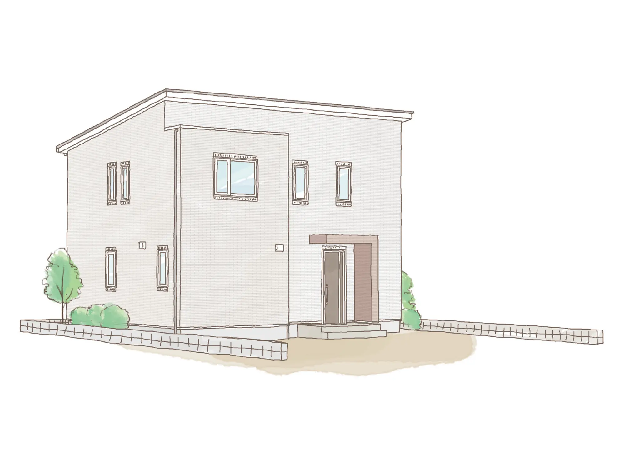 一条のハグミーN34-5040-0001の2階建て立面図|北4LDKで吹き抜け・シューズクローク・和室・耐水害仕様 変更可能プランのプラン間取り