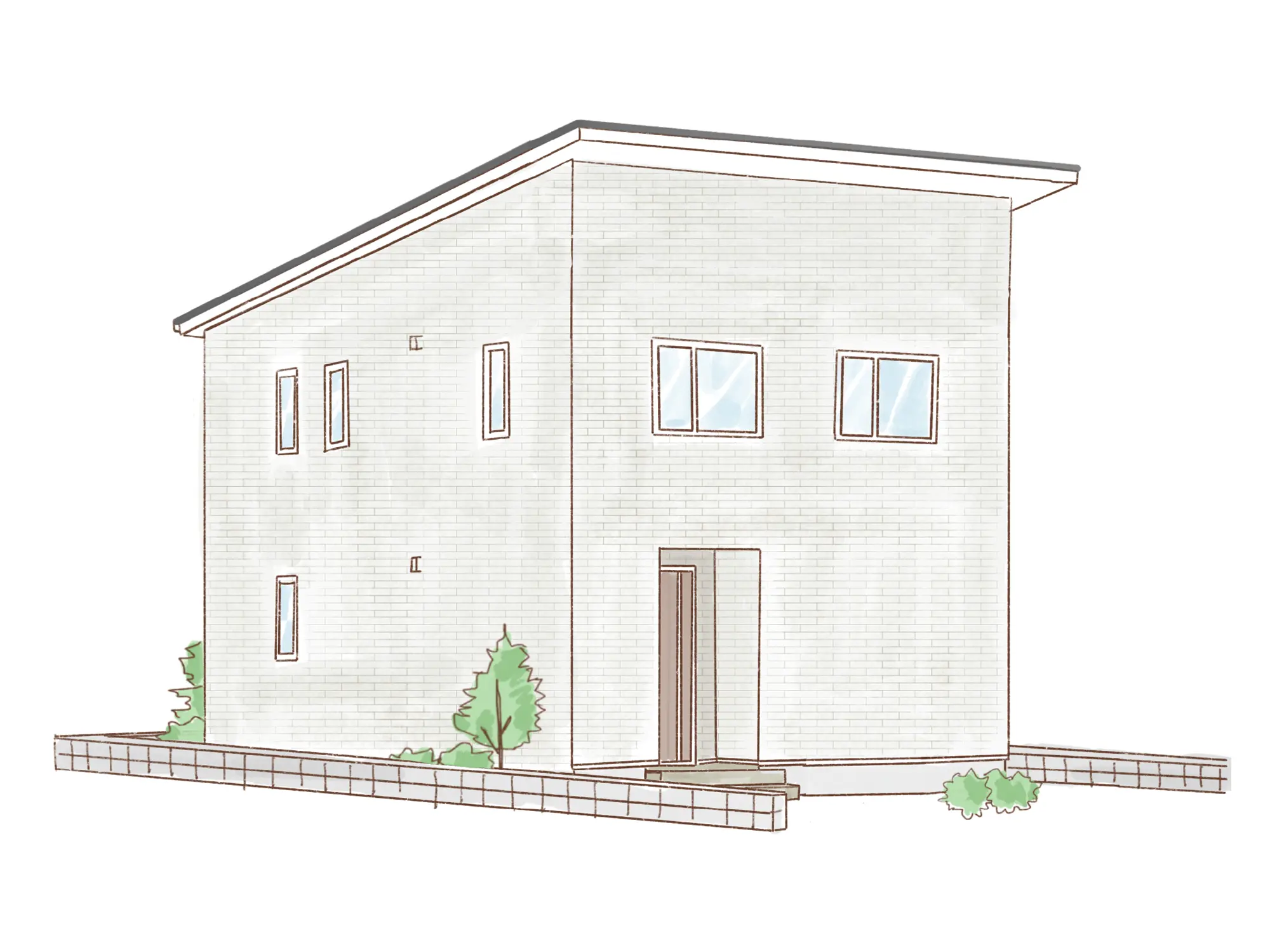 一条のハグミーN35-3550-0002の2階建て立面図|北4LDKでウォークインクローゼット・シューズクローク・耐水害仕様 変更可能プランのプラン間取り