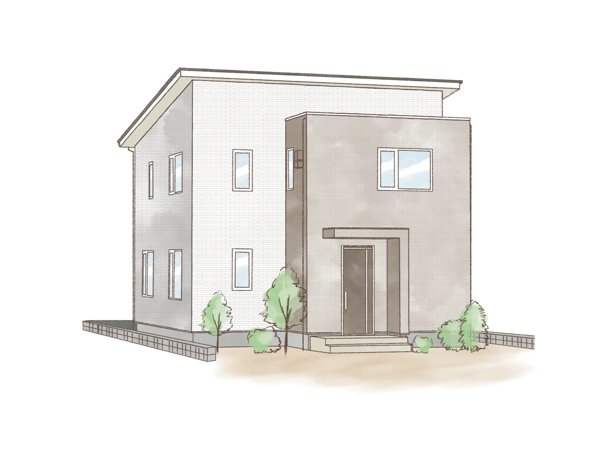 一条のハグミーN37-4050-0001の2階建て立面図|北5LDKでウォークインクローゼット・シューズクローク・耐水害仕様 変更可能プランのプラン間取り