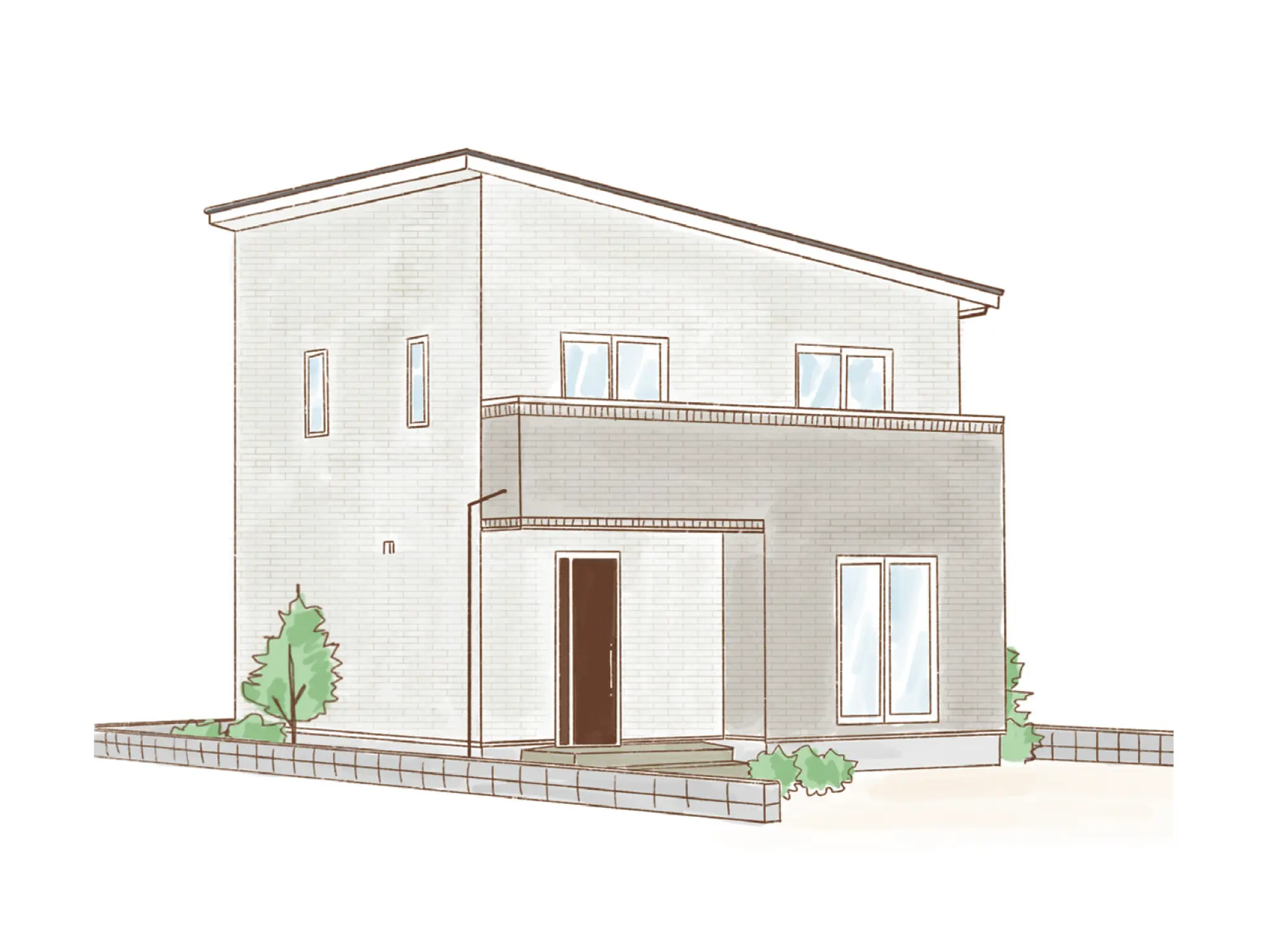 一条のハグミーS30-4040-0002の2階建て立面図|南3LDKでウォークインクローゼット・シューズクローク・耐水害仕様 変更可能プランのプラン間取り