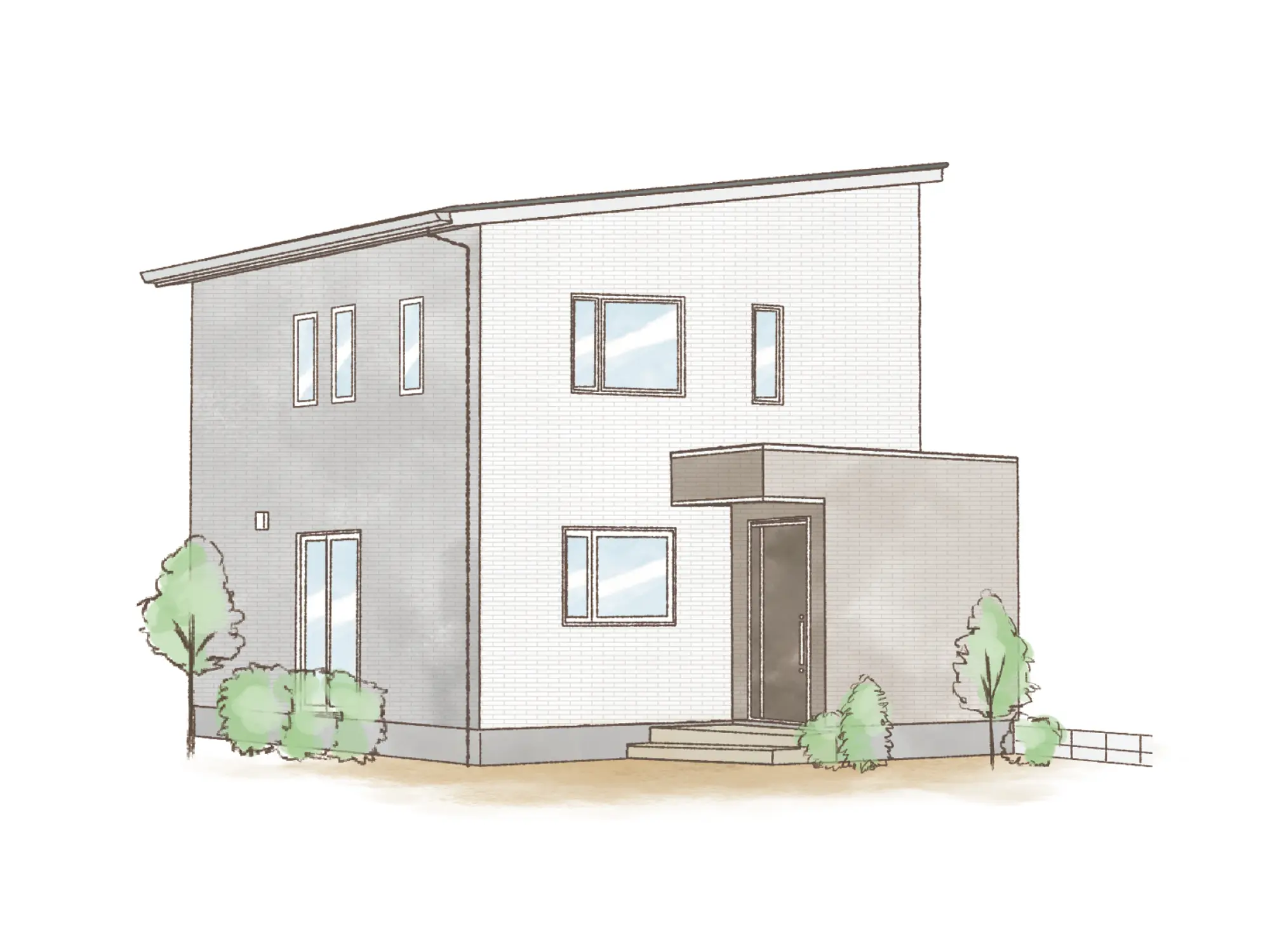 一条のハグミーS30-5035-0002の2階建て立面図|南3LDKでウォークインクローゼット・シューズクロークのプラン間取り