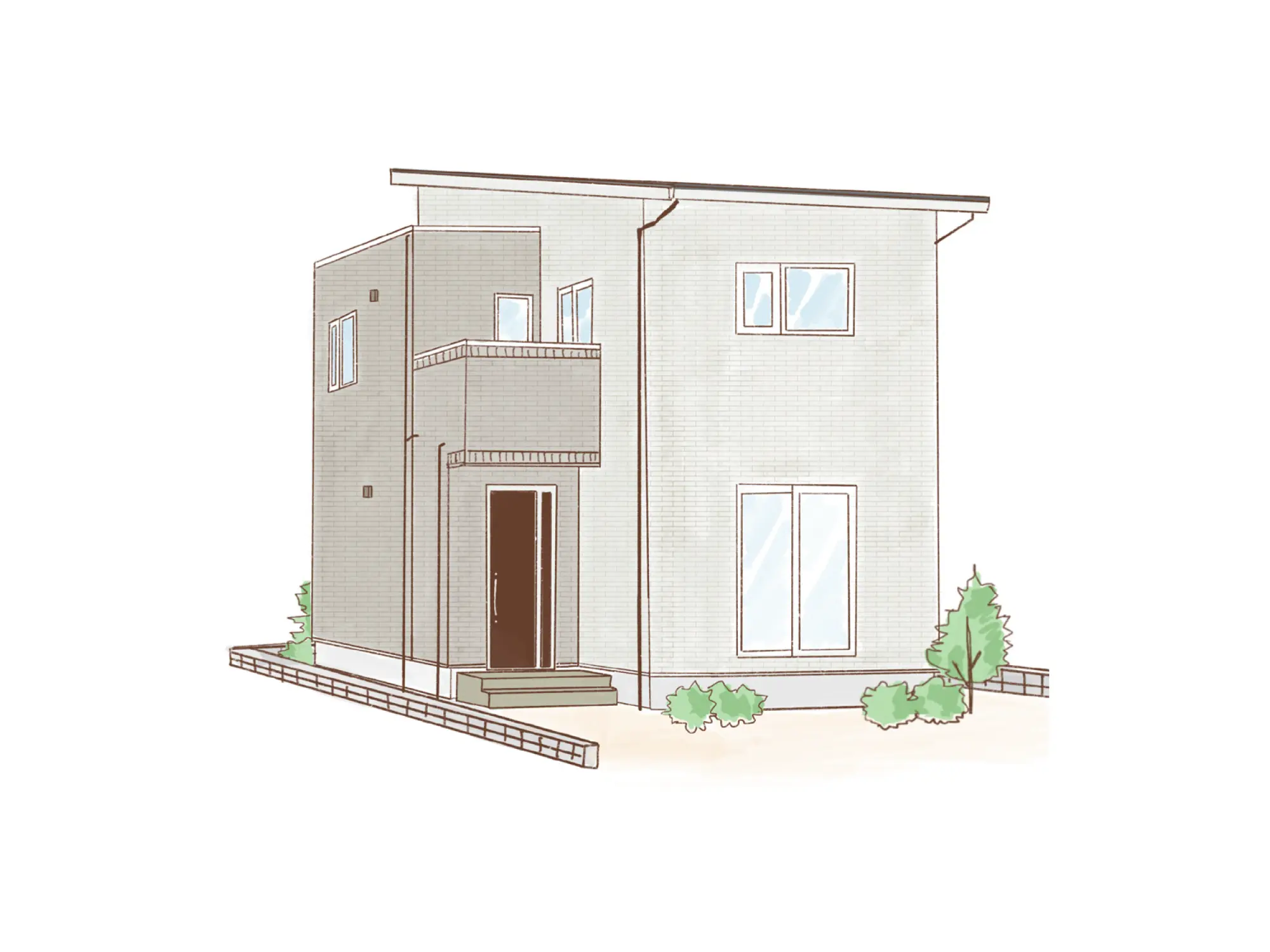 一条のハグミーS32-3060-0003の2階建て立面図|南3LDKでリビング階段・ウォークインクローゼット・耐水害仕様 変更可能プランのプラン間取り