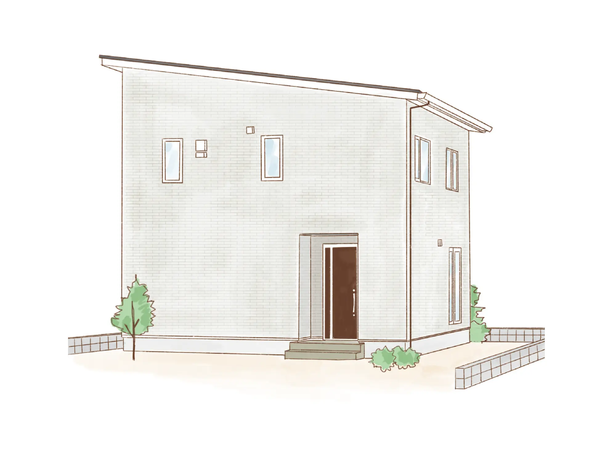 一条のハグミーW31-4040-0002の2階建て立面図|東西3LDKで吹き抜け・リビング階段・ウォークインクローゼット・シューズクローク・耐水害仕様 変更可能プランのプラン間取り