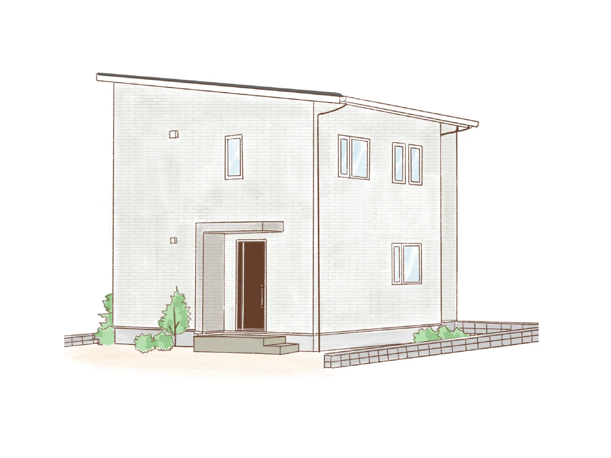一条のハグミーW32-3550-0002の2階建て立面図|東西3LDKで吹き抜け・ウォークインクローゼット・シューズクロークのプラン間取り