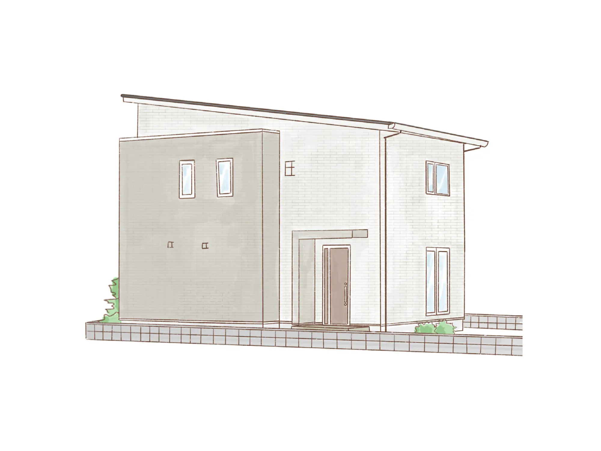 一条のハグミーW33-5035-0006の2階建て立面図|東西3LDKでウォークインクローゼット・シューズクローク・耐水害仕様 変更可能プランのプラン間取り