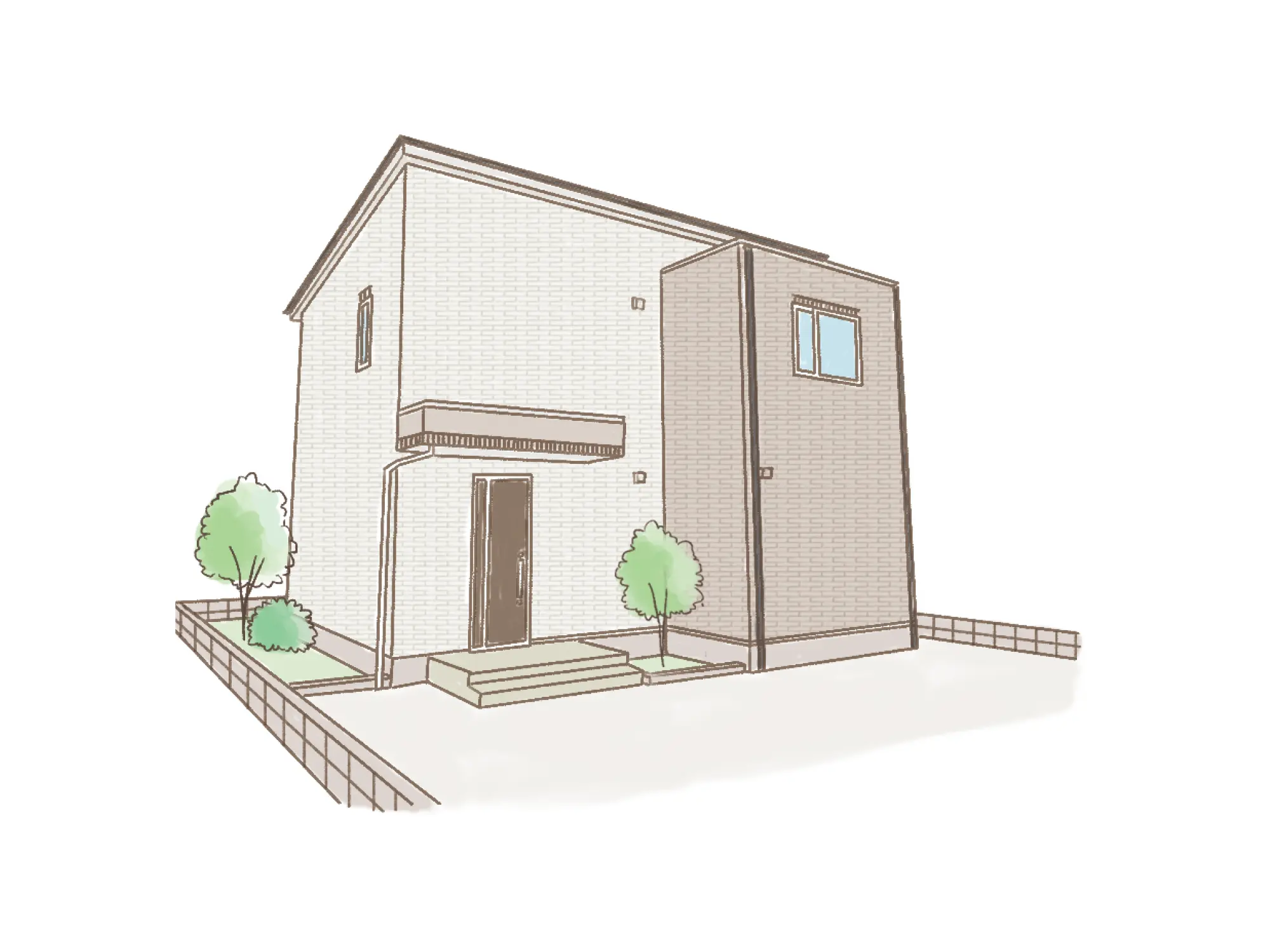 一条のハグミーN31-4540-0001の2階建て立面図|北3LDKでリビング階段・シューズクローク・耐水害仕様 変更可能プランのプラン間取り