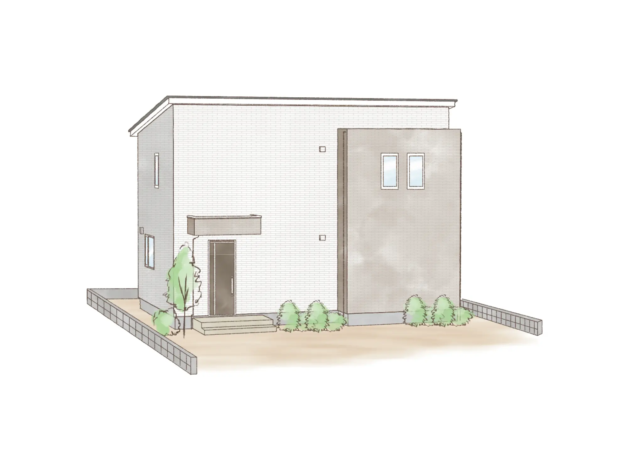 一条のハグミーN32-5035-0001の2階建て立面図|北3LDKでリビング階段・ウォークインクローゼット・シューズクローク・耐水害仕様 変更可能プランのプラン間取り