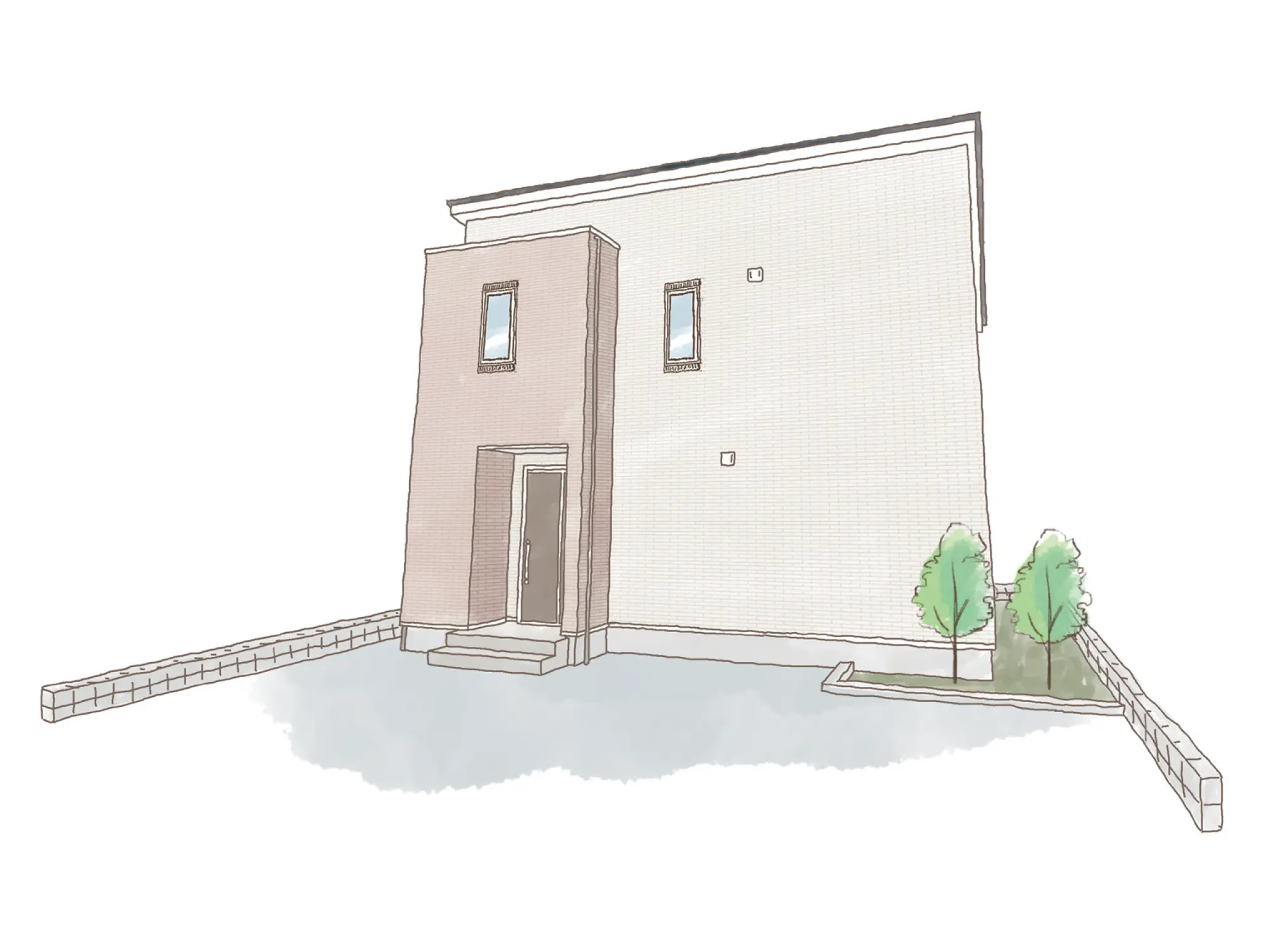 一条のハグミーN33-4540-0001の2階建て立面図|北3LDKでウォークインクローゼット・シューズクローク・耐水害仕様 変更可能プランのプラン間取り