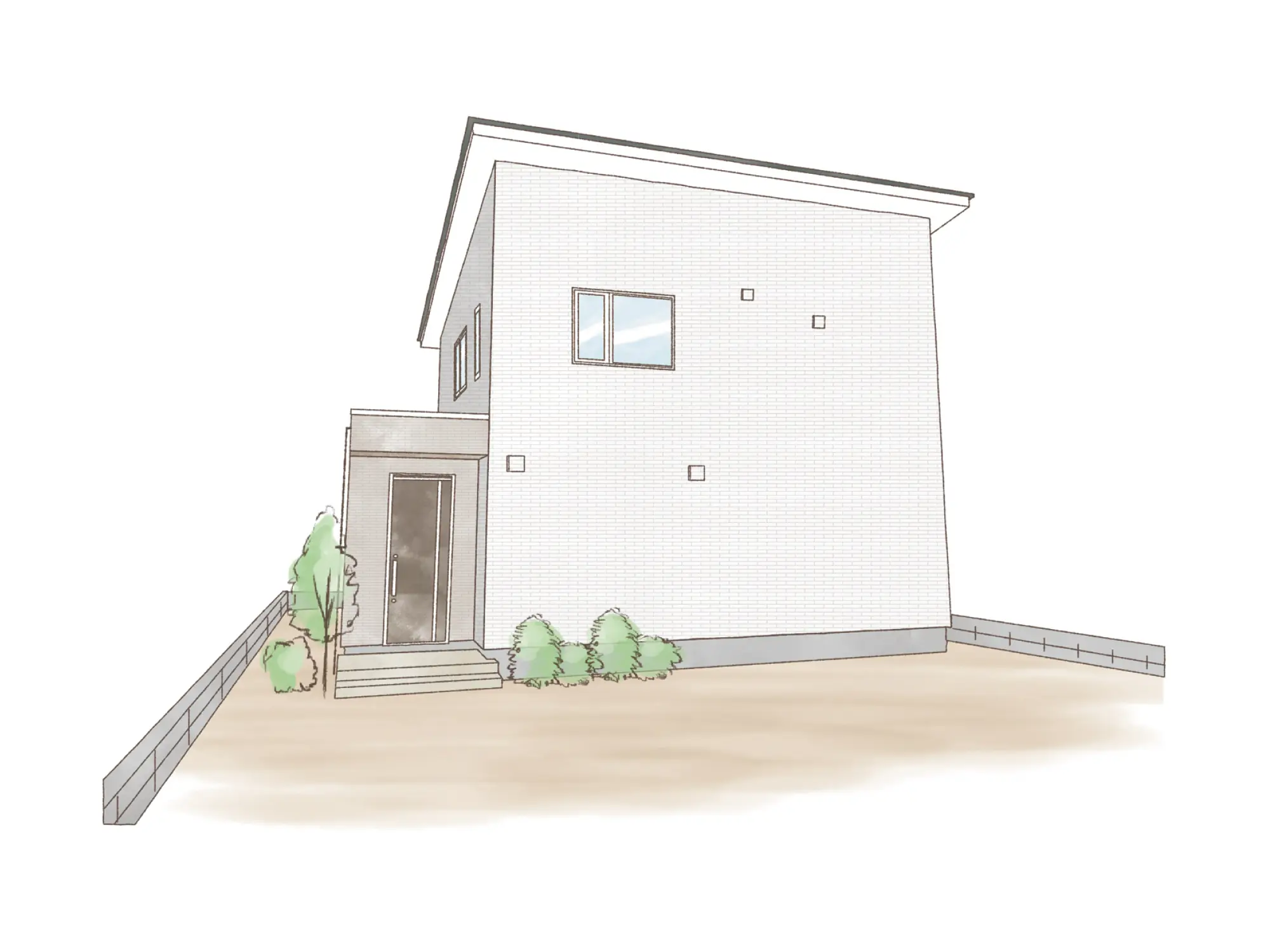 一条のハグミーN33-5040-0001の2階建て立面図|北4LDKで吹き抜け・リビング階段・ウォークインクローゼット・和室・耐水害仕様 変更可能プランのプラン間取り