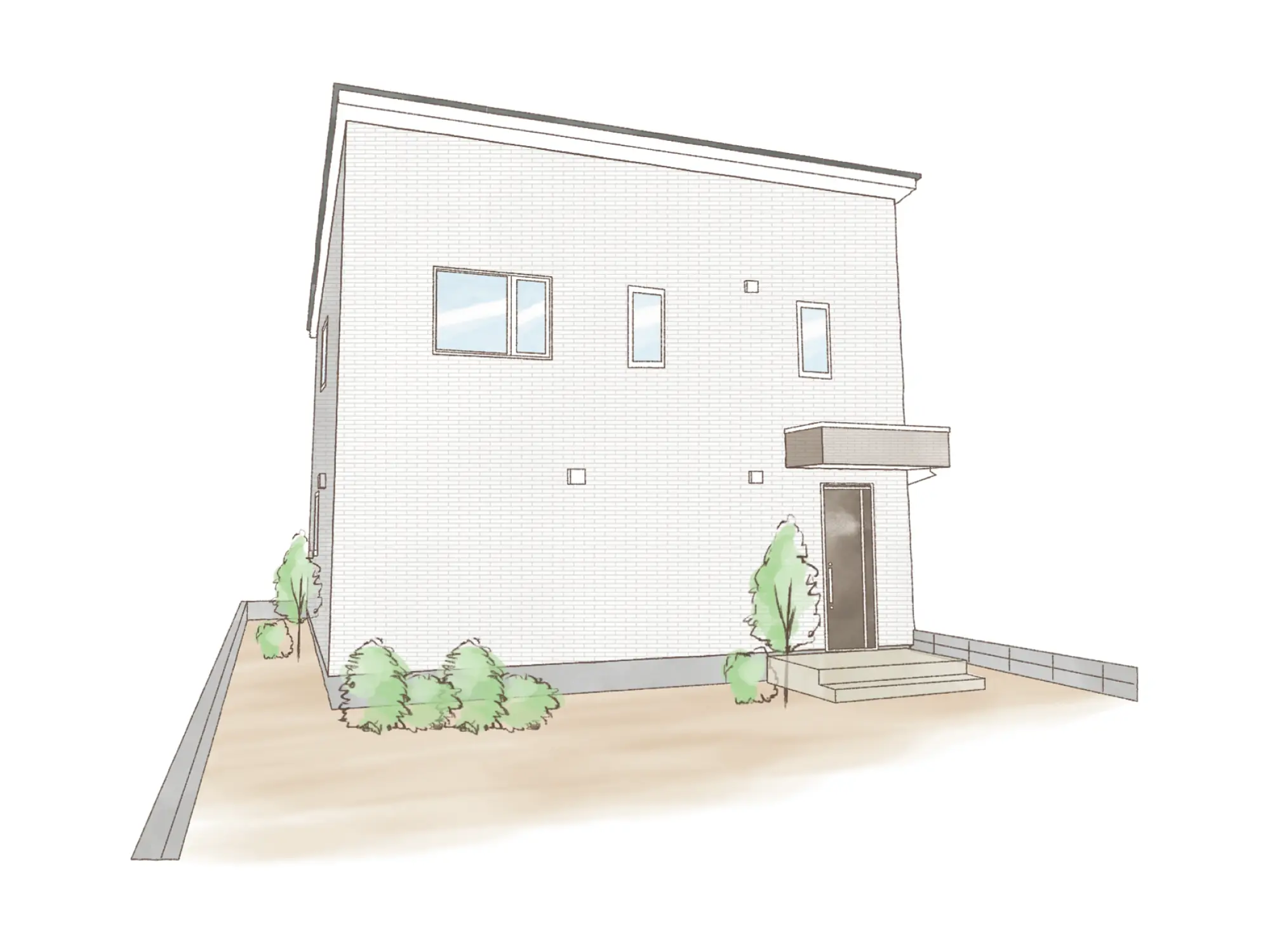 一条のハグミーN34-4540-0001の2階建て立面図|北4LDKで吹き抜け・ウォークインクローゼット・シューズクローク・和室・耐水害仕様 変更可能プランのプラン間取り