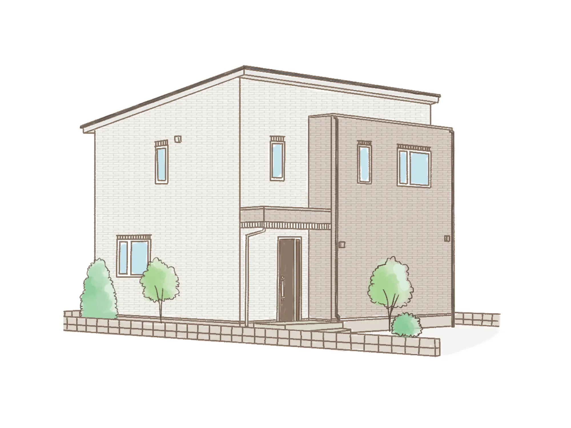 一条のハグミーN34-4540-0002の2階建て立面図|北3LDKでウォークインクローゼット・シューズクローク・耐水害仕様 変更可能プランのプラン間取り