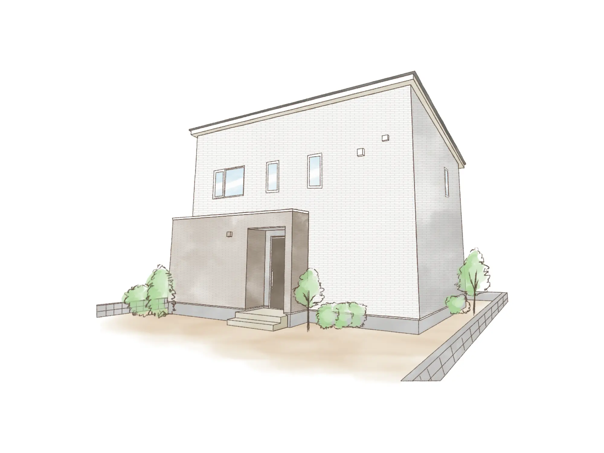 一条のハグミーN35-5040-0002の2階建て立面図|北4LDKで吹き抜け・ウォークインクローゼット・シューズクローク・和室・耐水害仕様 変更可能プランのプラン間取り