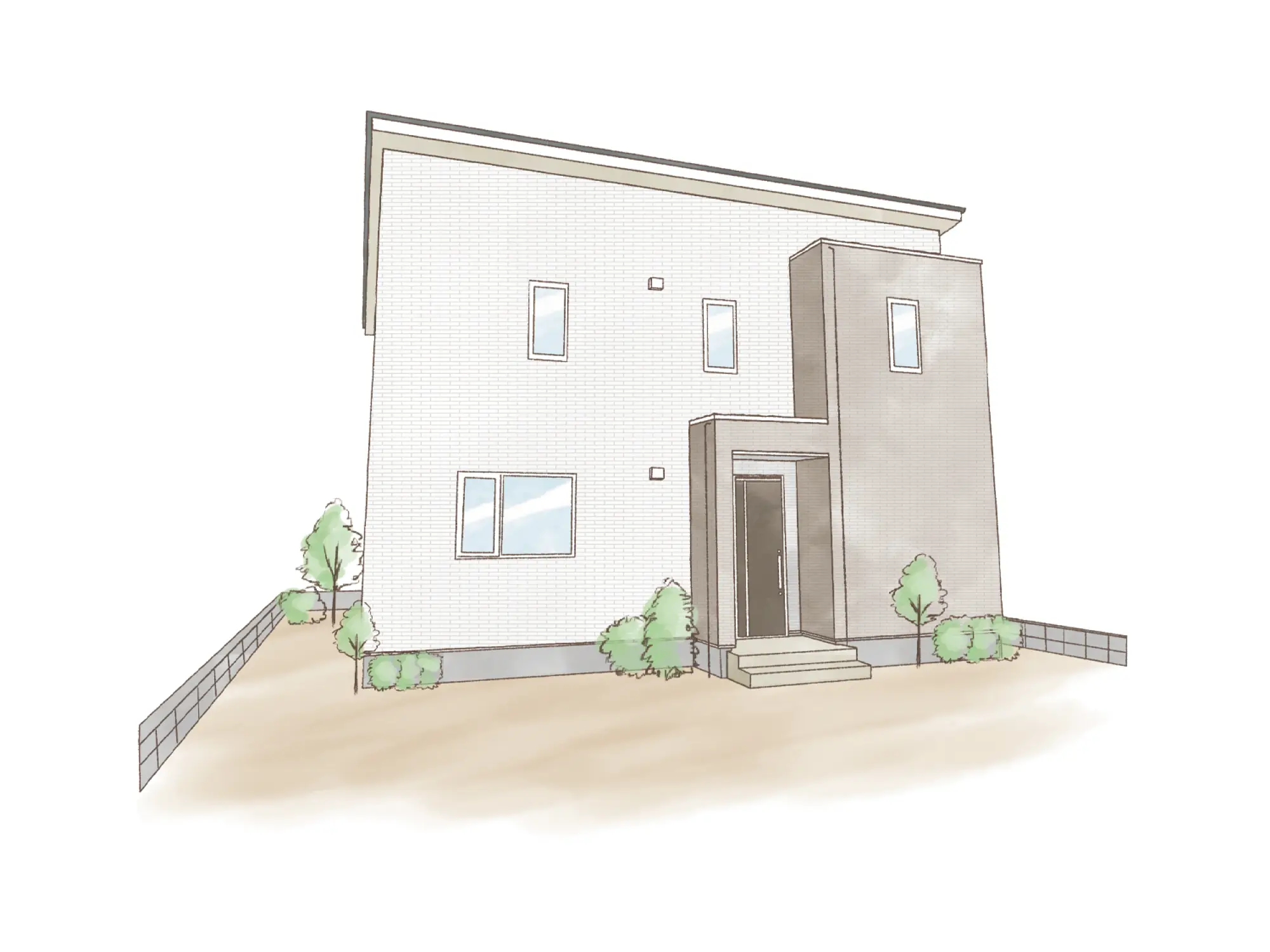 一条のハグミーN36-5040-0003の2階建て立面図|北4LDKで吹き抜け・リビング階段・ウォークインクローゼット・シューズクローク・和室・耐水害仕様 変更可能プランのプラン間取り