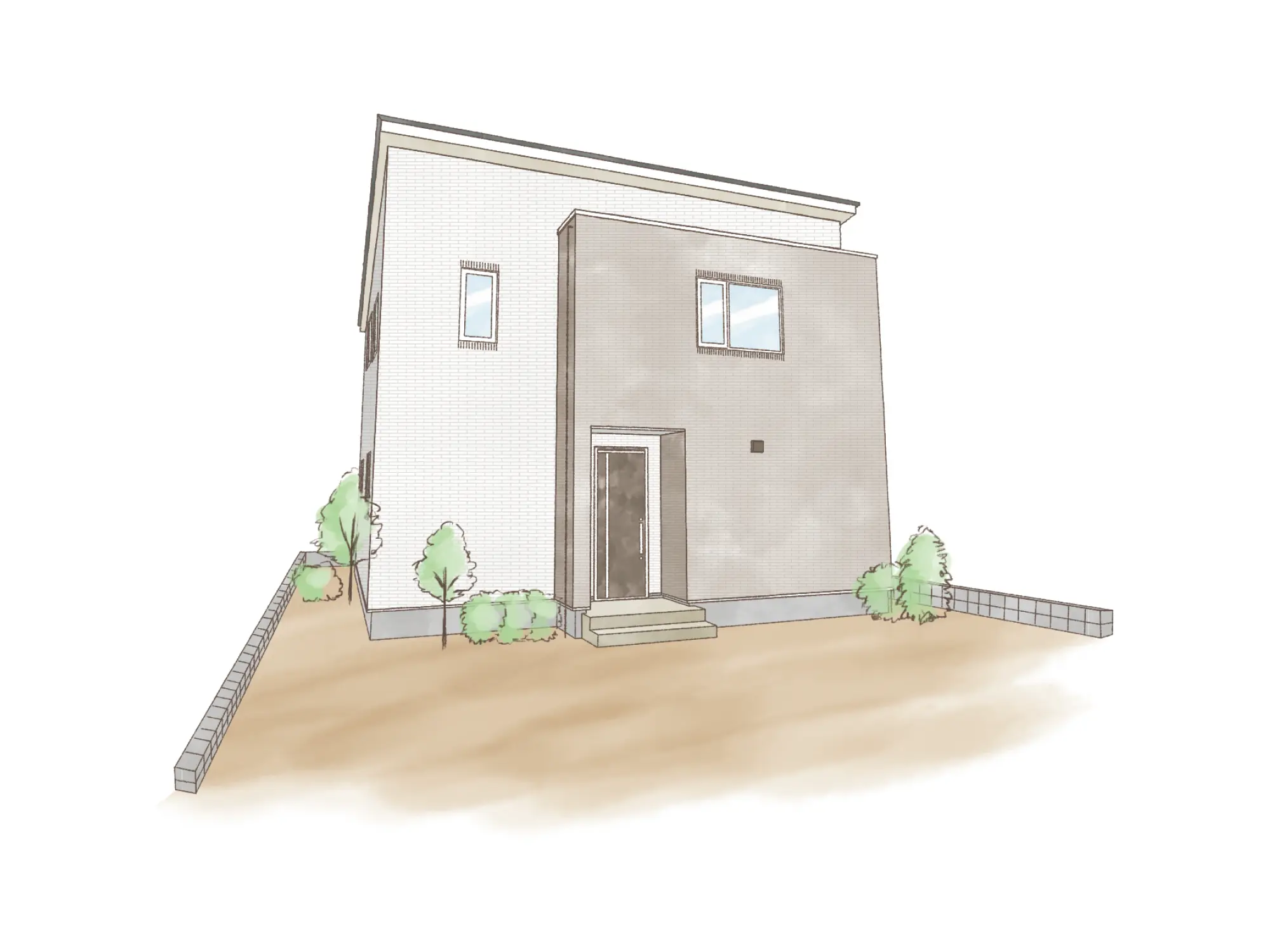 一条のハグミーN37-4545-0001の2階建て立面図|北4LDKで吹き抜け・リビング階段・ウォークインクローゼット・シューズクローク・和室・耐水害仕様 変更可能プランのプラン間取り