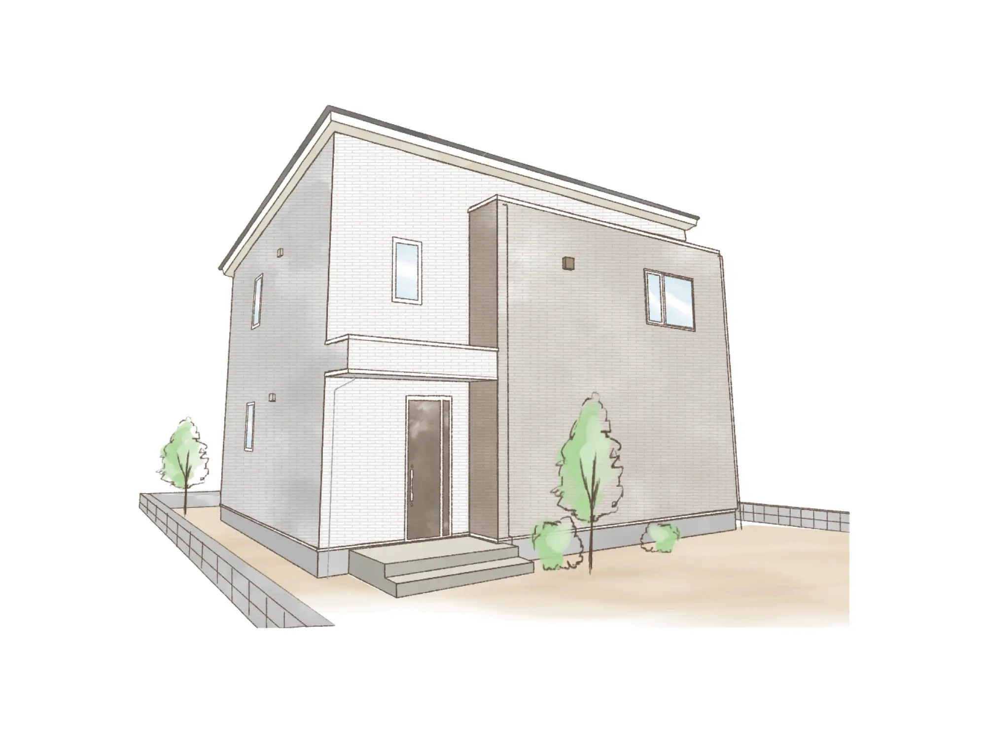 一条のハグミーN37-5040-0001の2階建て立面図|北4LDKで吹き抜け・ウォークインクローゼット・シューズクローク・和室・耐水害仕様 変更可能プランのプラン間取り