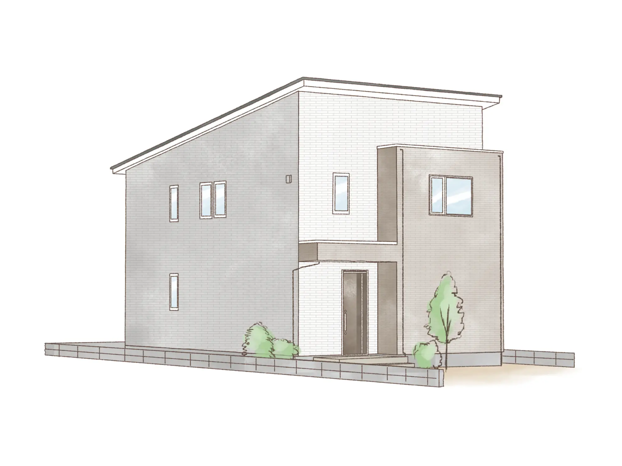 一条のハグミーN39-3560-0001の2階建て立面図|北5LDKで吹き抜け・リビング階段・ウォークインクローゼット・シューズクローク・和室・耐水害仕様 変更可能プランのプラン間取り