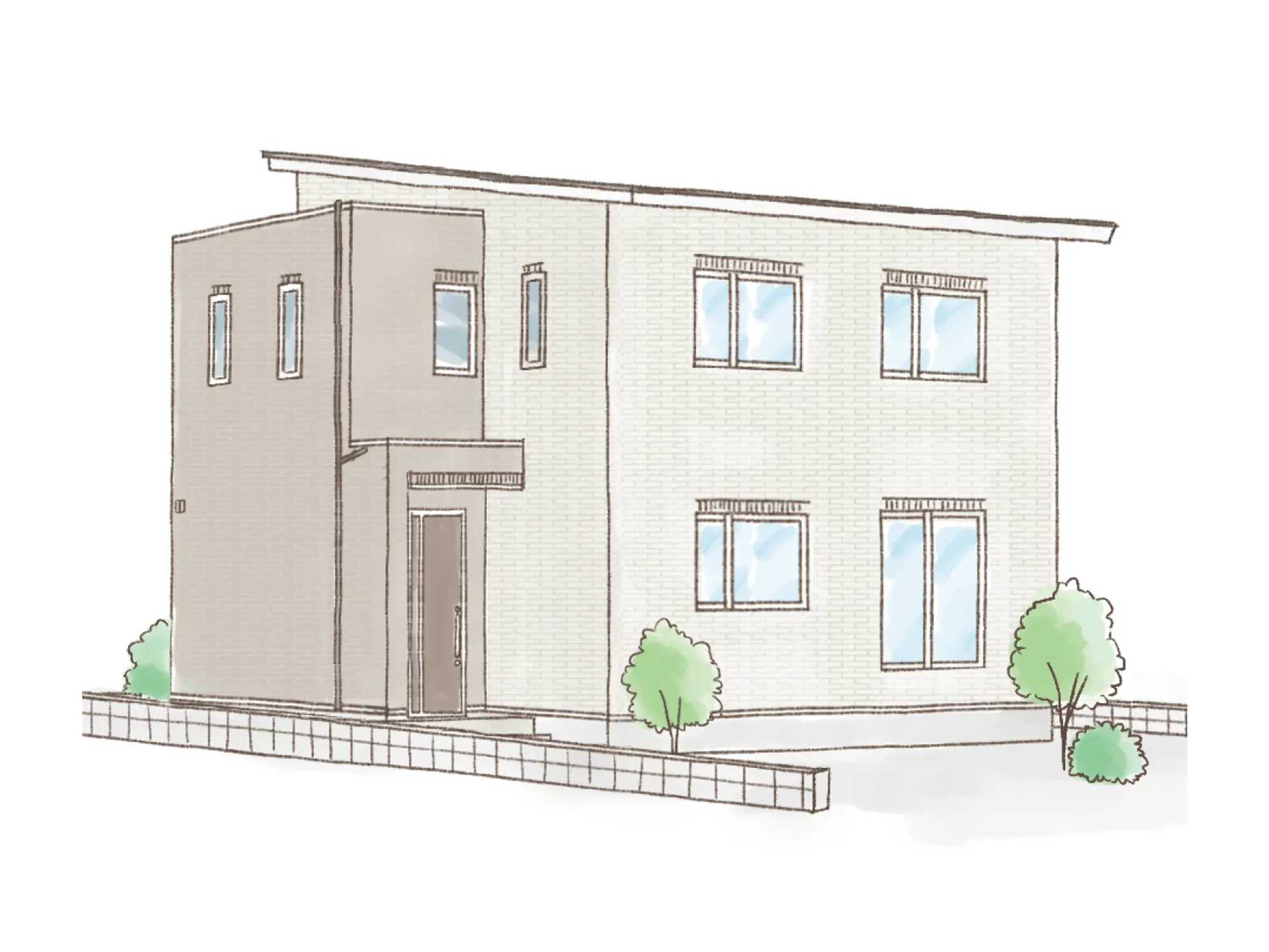 一条のハグミーS33-4540-0006の2階建て立面図|南3LDKで吹き抜け・ウォークインクローゼット・耐水害仕様 変更可能プランのプラン間取り