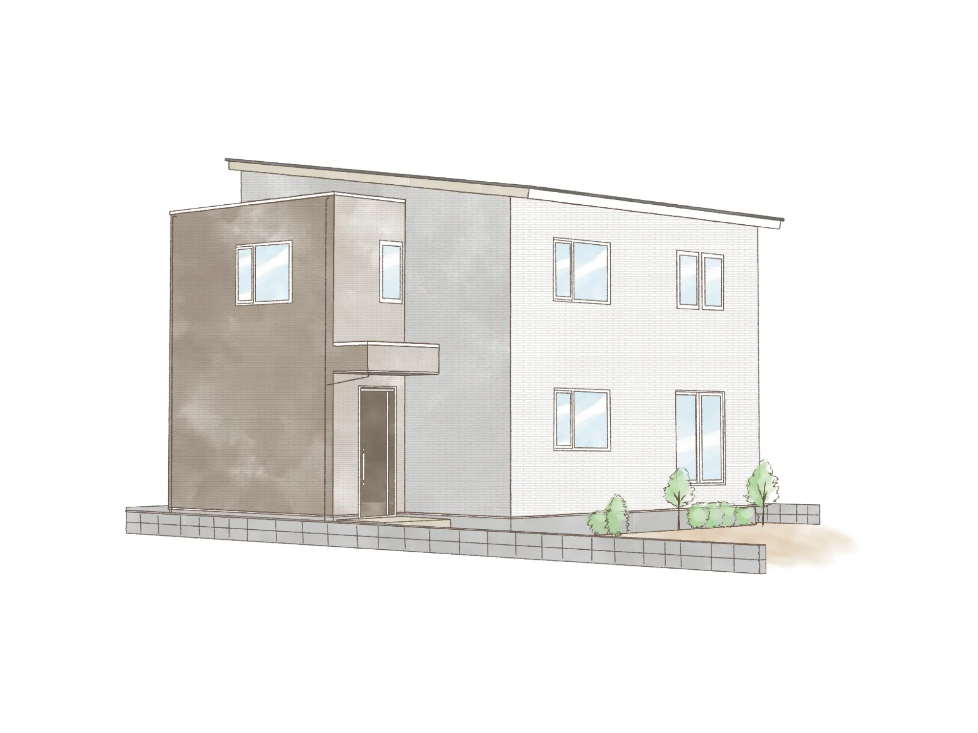 一条のハグミーS36-5040-0001の2階建て立面図|南4LDKで吹き抜け・ウォークインクローゼット・シューズクローク・和室・耐水害仕様 変更可能プランのプラン間取り