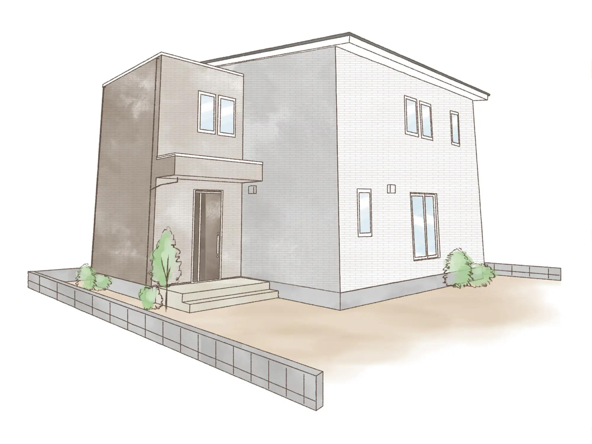 一条のハグミーS36-5540-0002の2階建て立面図|南4LDKで吹き抜け・ウォークインクローゼット・シューズクローク・和室のプラン間取り