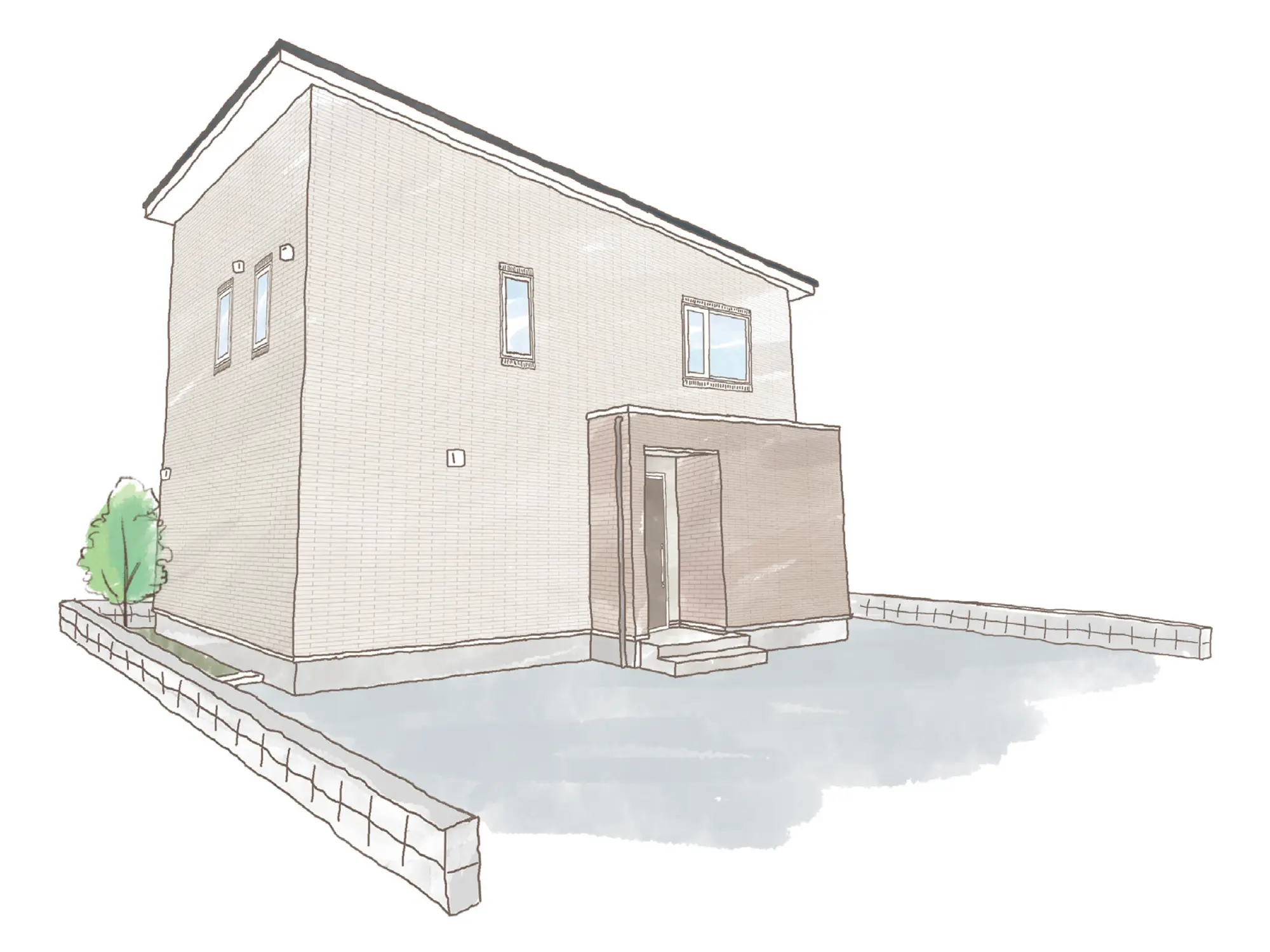 一条のハグミーW35-5040-0001の2階建て立面図|東西4LDKで吹き抜け・ウォークインクローゼット・和室・耐水害仕様 変更可能プランのプラン間取り