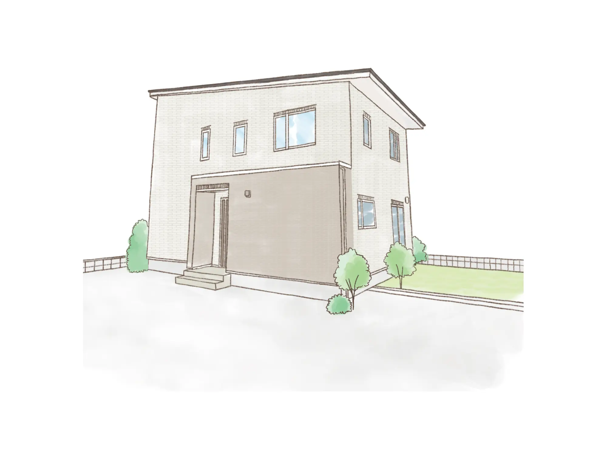 一条のハグミーW35-5040-0004の2階建て立面図|東西4LDKで吹き抜け・ウォークインクローゼット・シューズクローク・和室・耐水害仕様 変更可能プランのプラン間取り