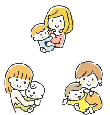 母親と赤ちゃんのイラスト