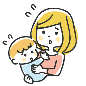 親と赤ちゃんのイラスト