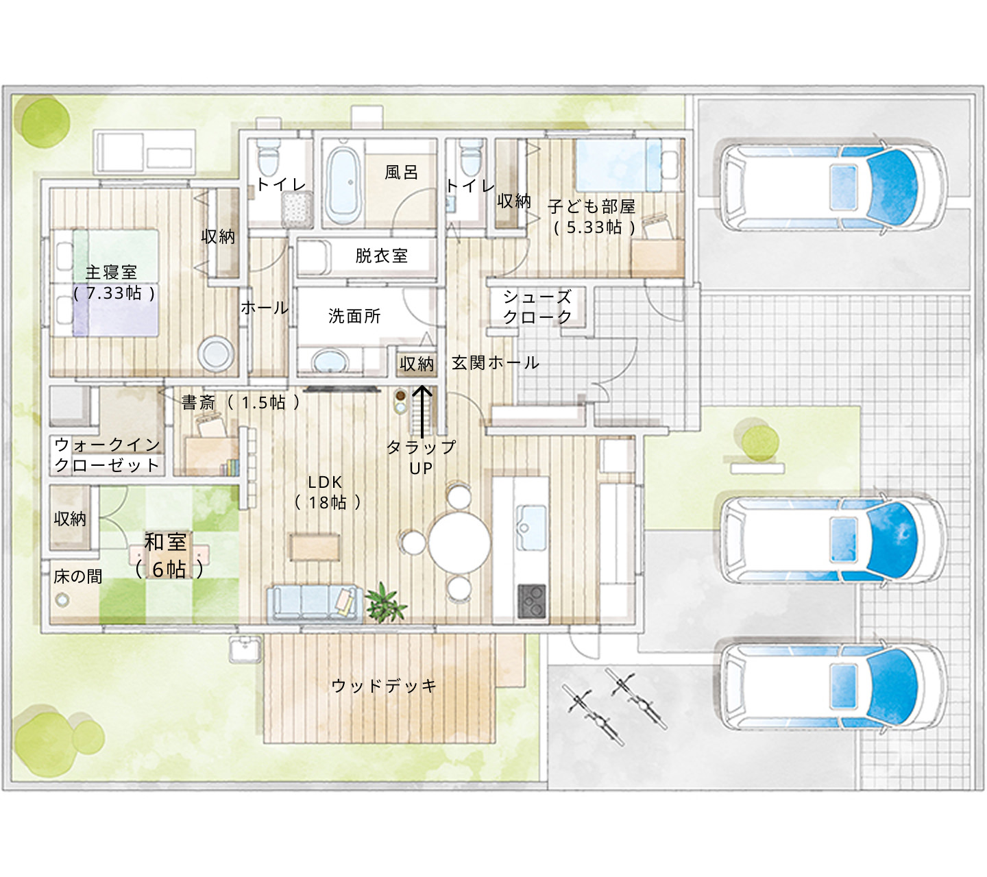 プラン8間取り図外回り
