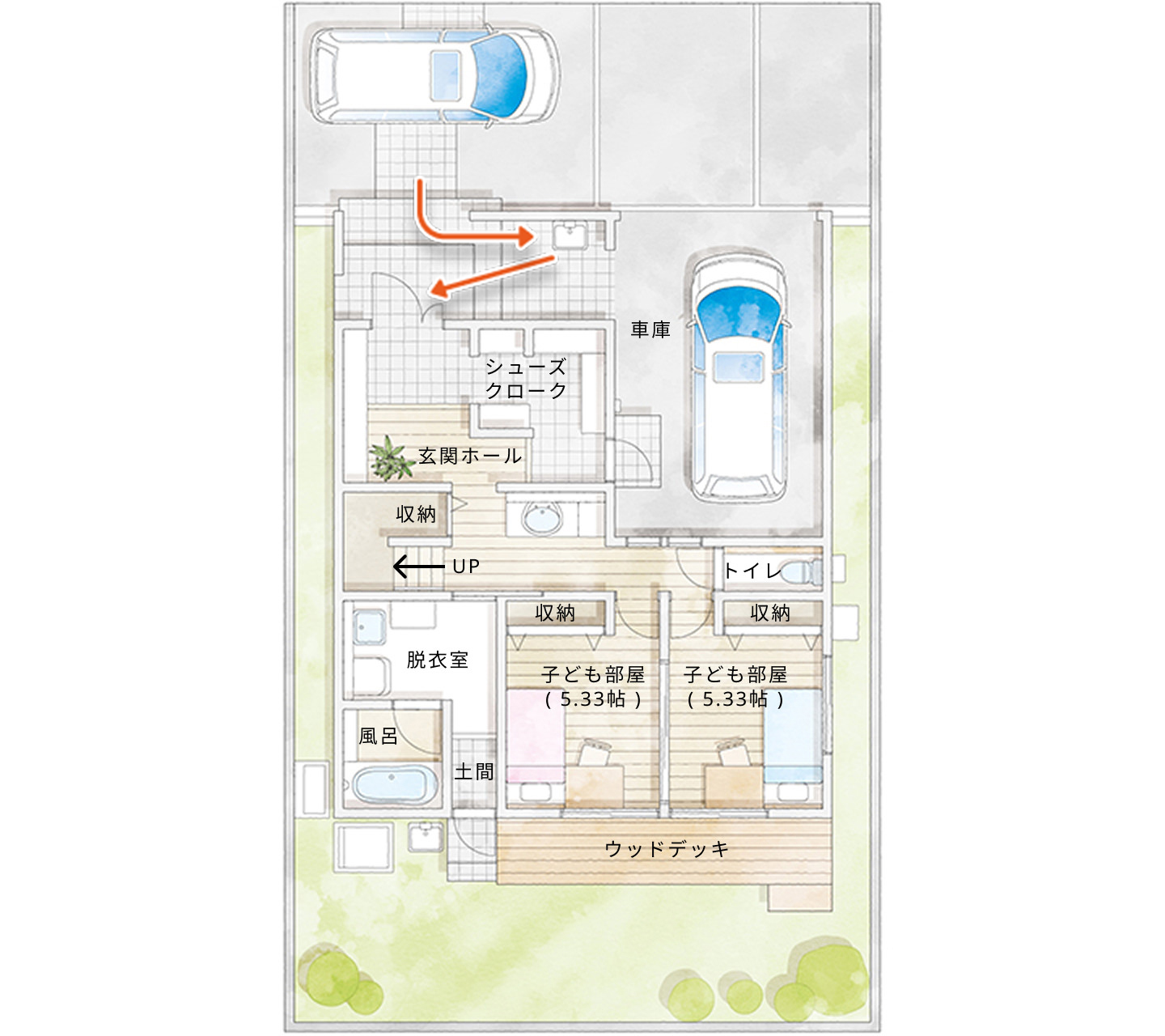 プラン8間取り図外回り