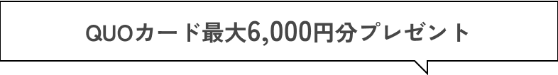 QUOカード最大6,000円分プレゼント