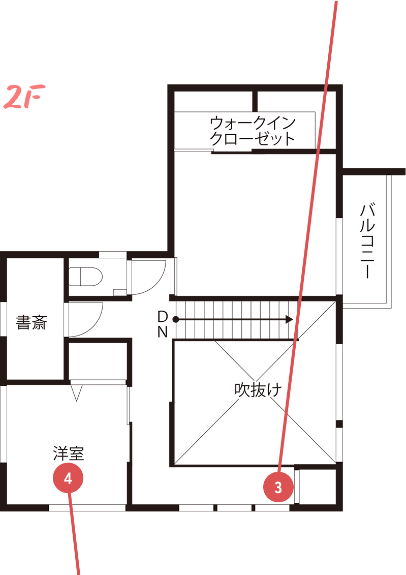 オーナー様の間取り実例02 2F