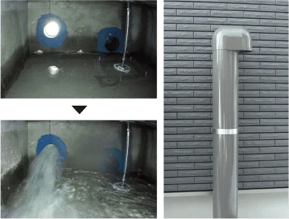 床下注水ダクトの稼働イメージ