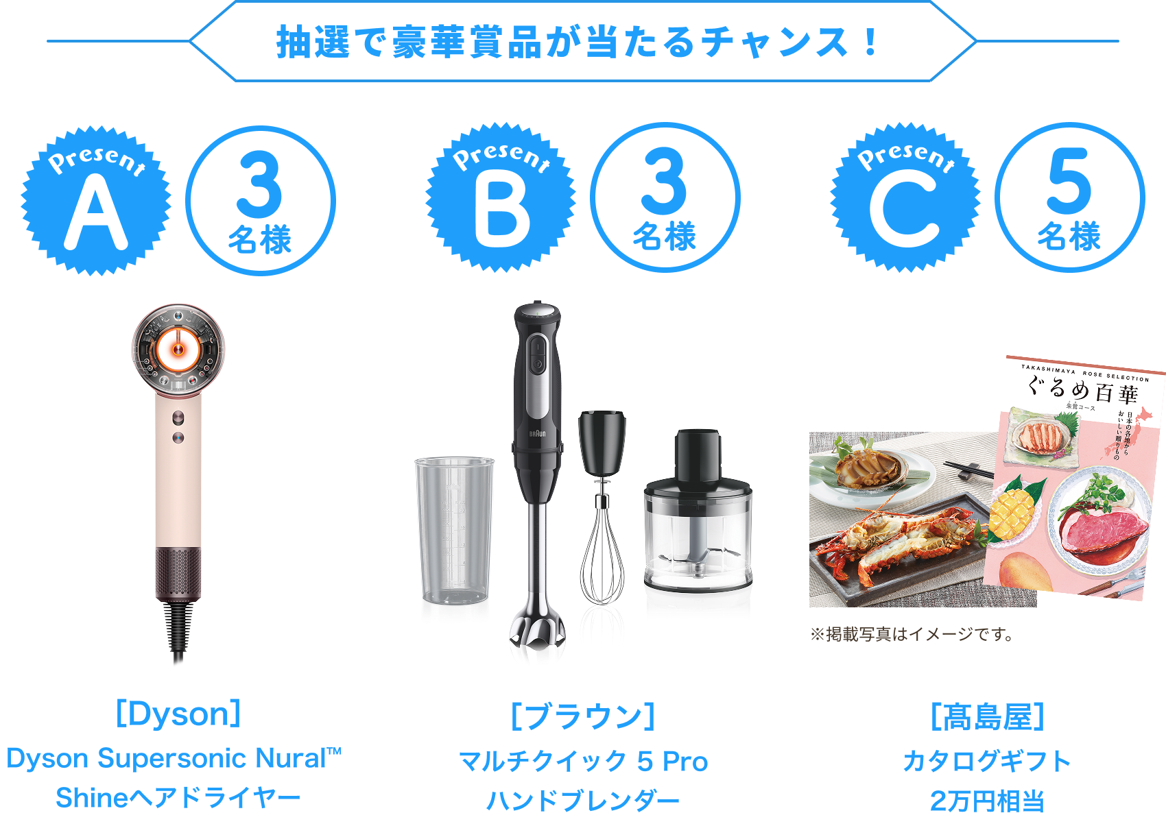 抽選で豪華賞品が当たるチャンス！