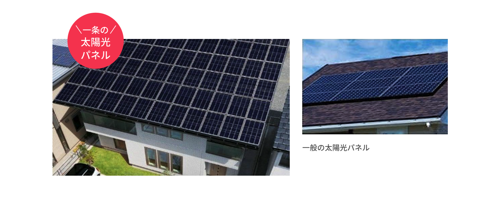 一条の太陽光パネル