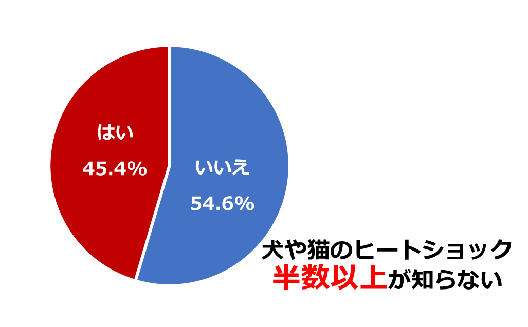 犬や猫もヒートショックになると知っている人の割合