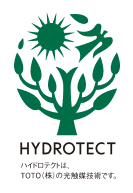 HYDROTECT ハイドロテクトはTOTO（株）の光触媒技術です