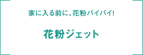 家に入る前に、花粉バイバイ 花粉ジェット